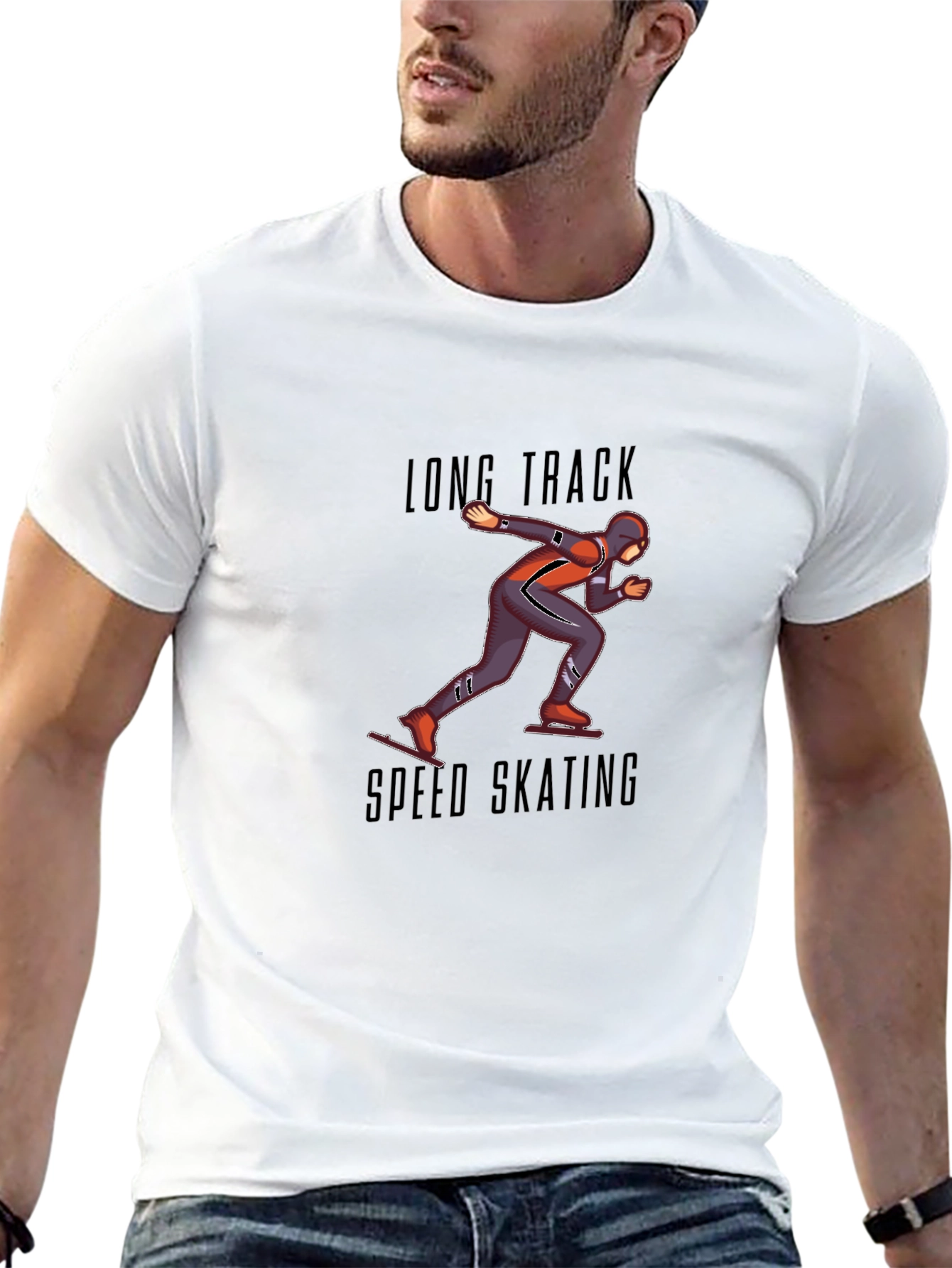 Long Track Speed Skating Graphic Tee