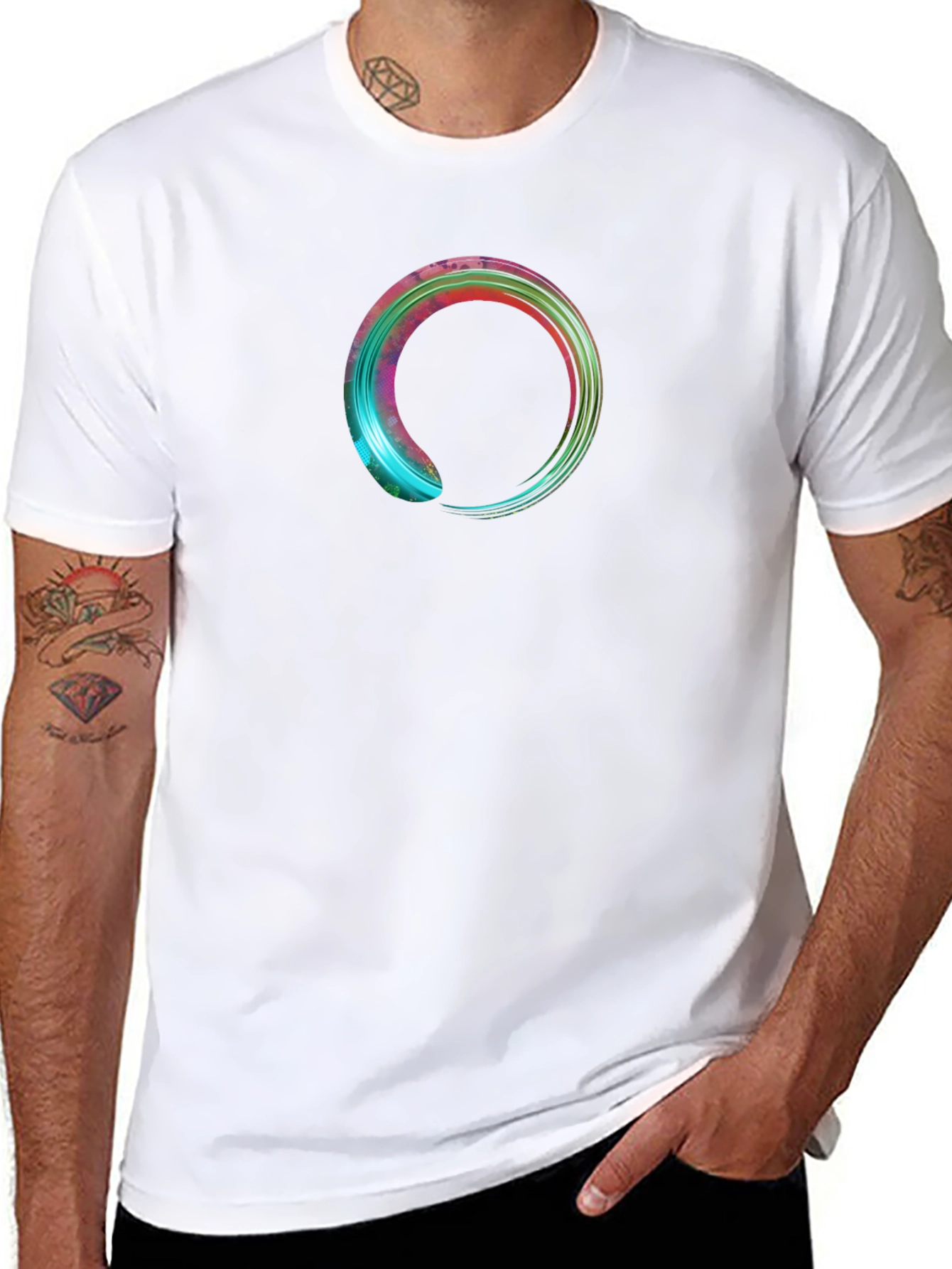 Enso Circle Graphic Tee - Zen Style Black T-Shirt