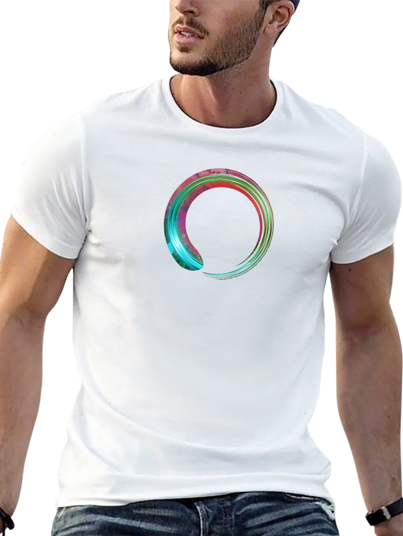 Enso Circle Graphic Tee - Zen Style Black T-Shirt