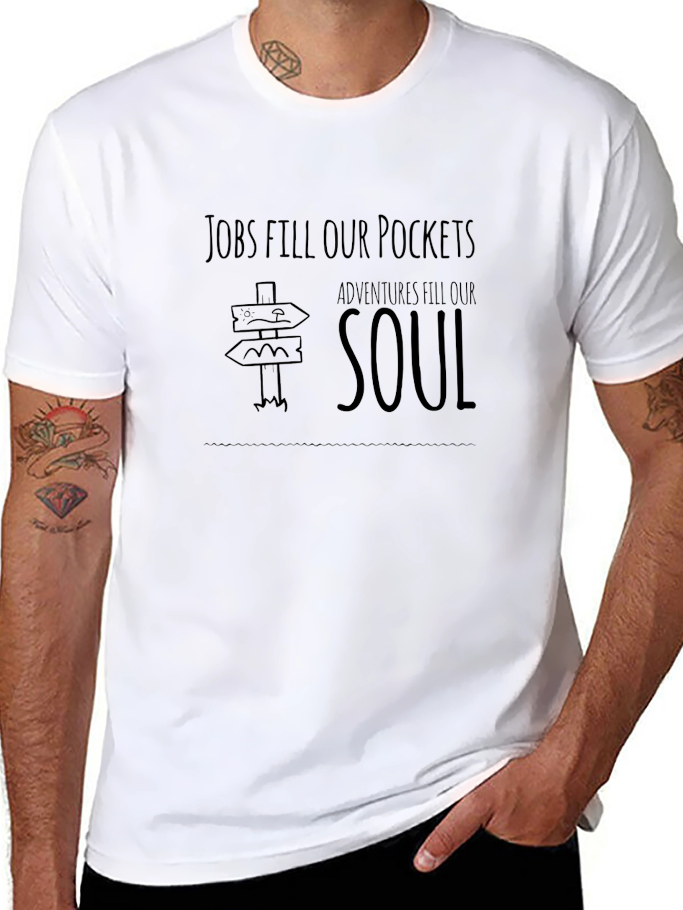Jobs Fill Pockets Adventures Fill Soul T-Shirt