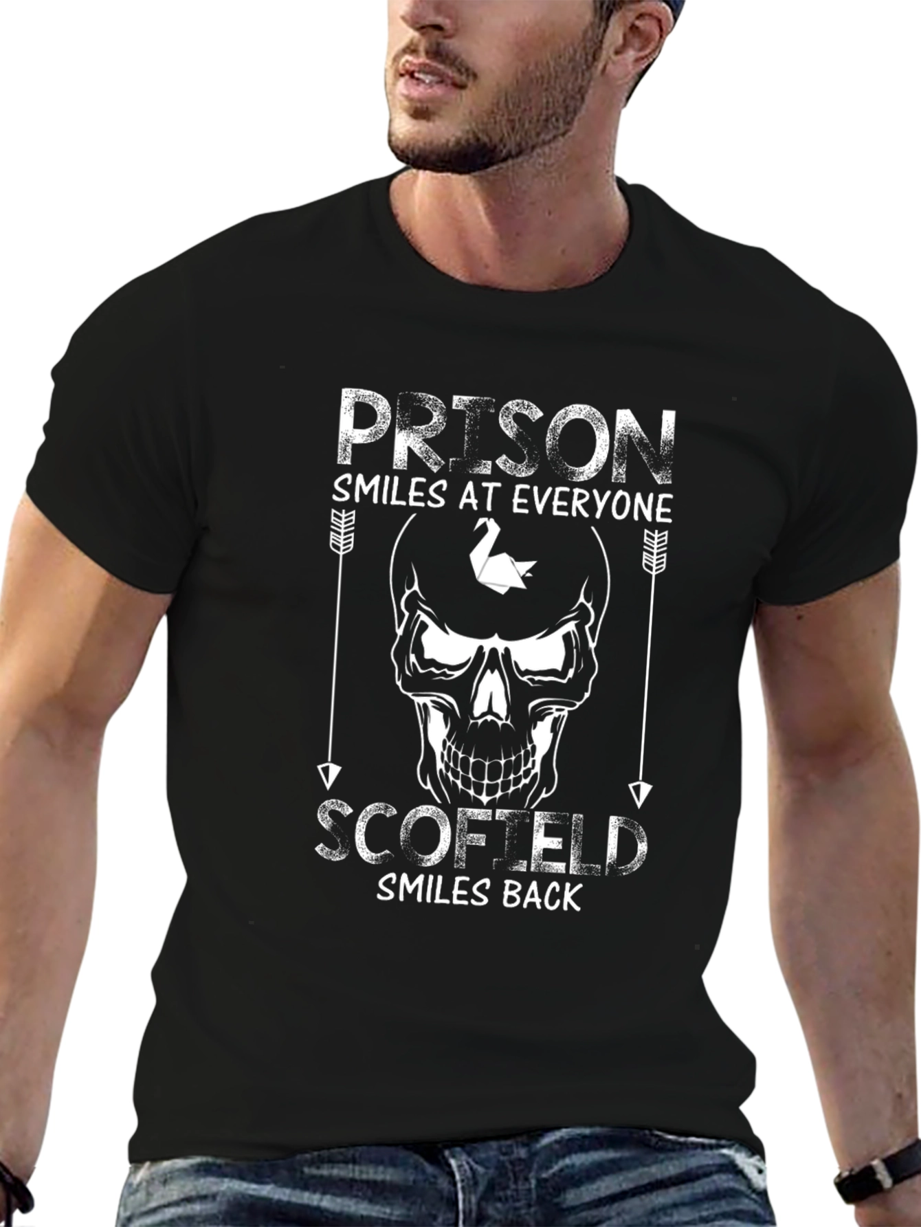 Prison Break Scofield T-Shirt - Skull Design
