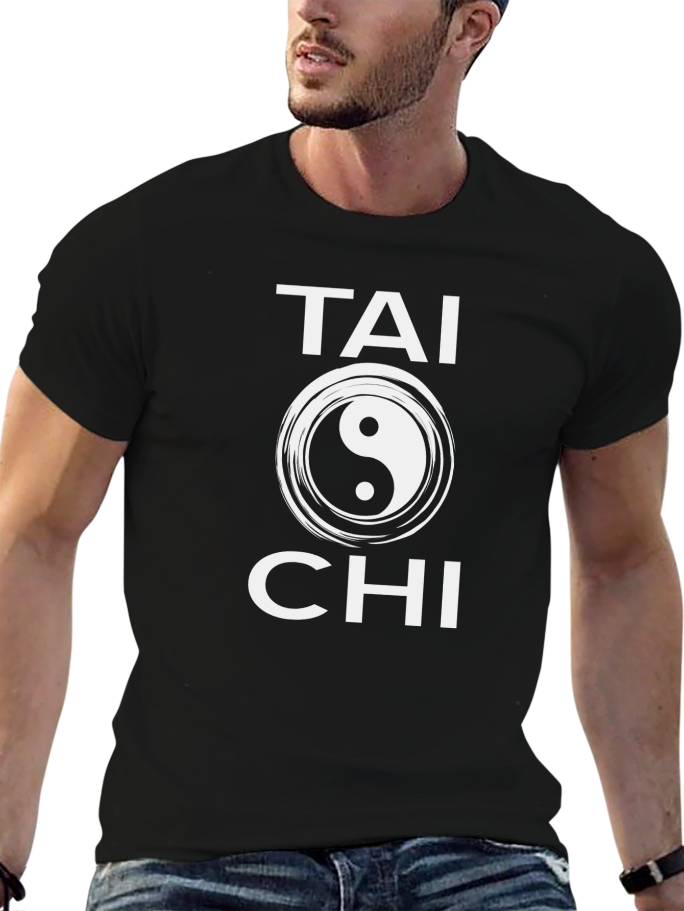 Tai Chi Yin Yang T-Shirt - Black Cotton Tee