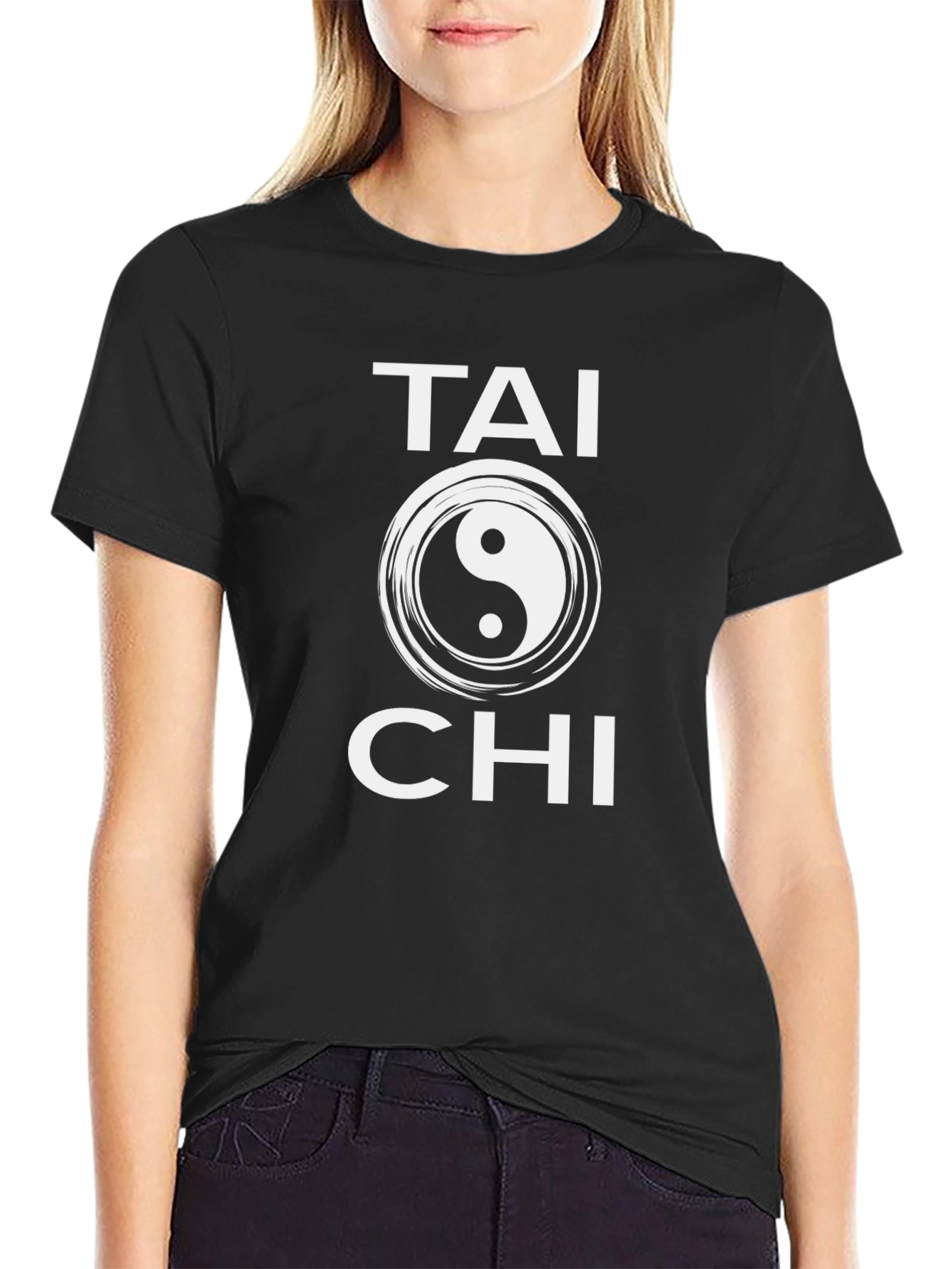 Tai Chi Yin Yang T-Shirt - Black Cotton Tee