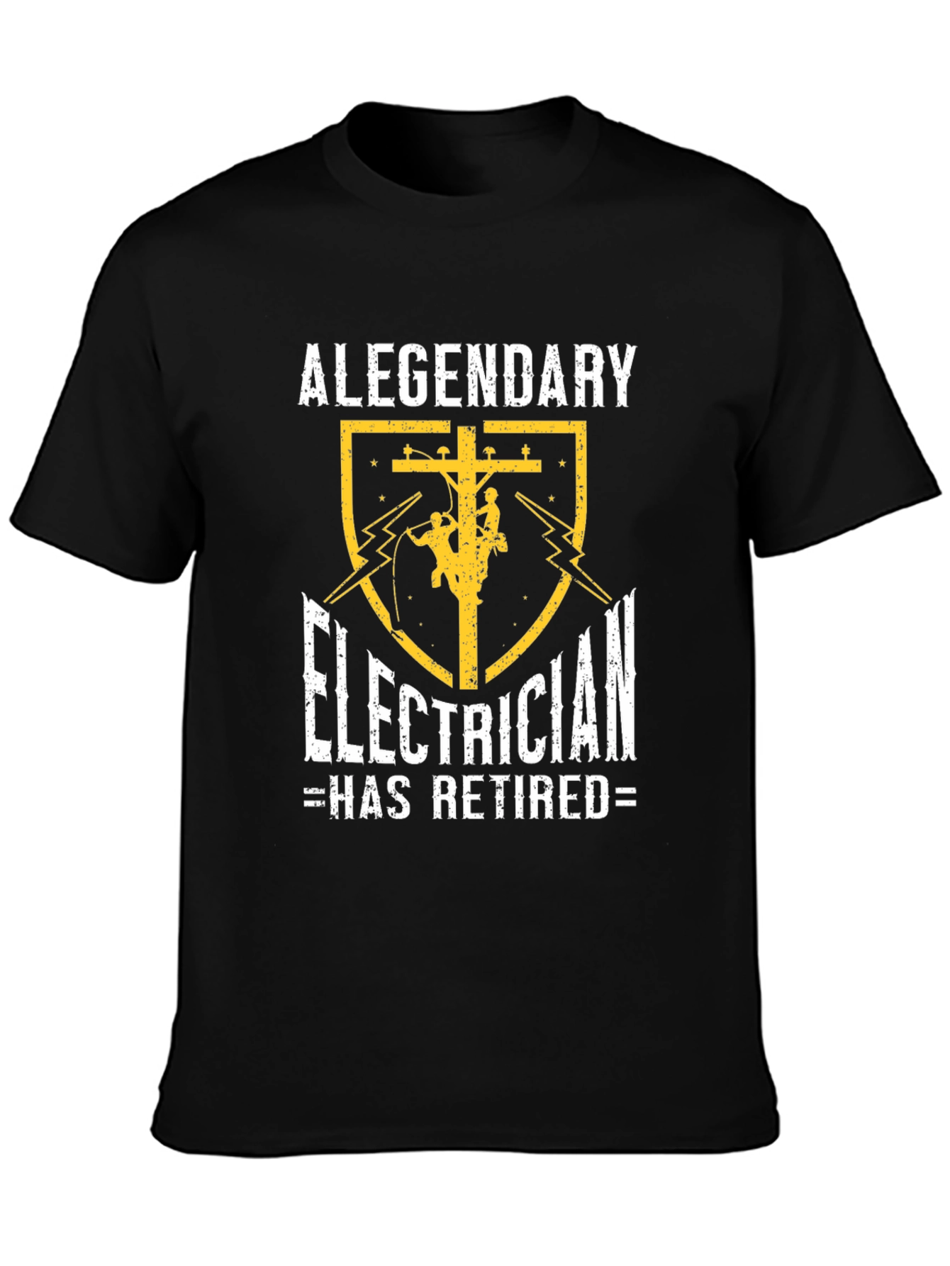 Retired Electrician T-Shirt - Legendary Lineman Gift