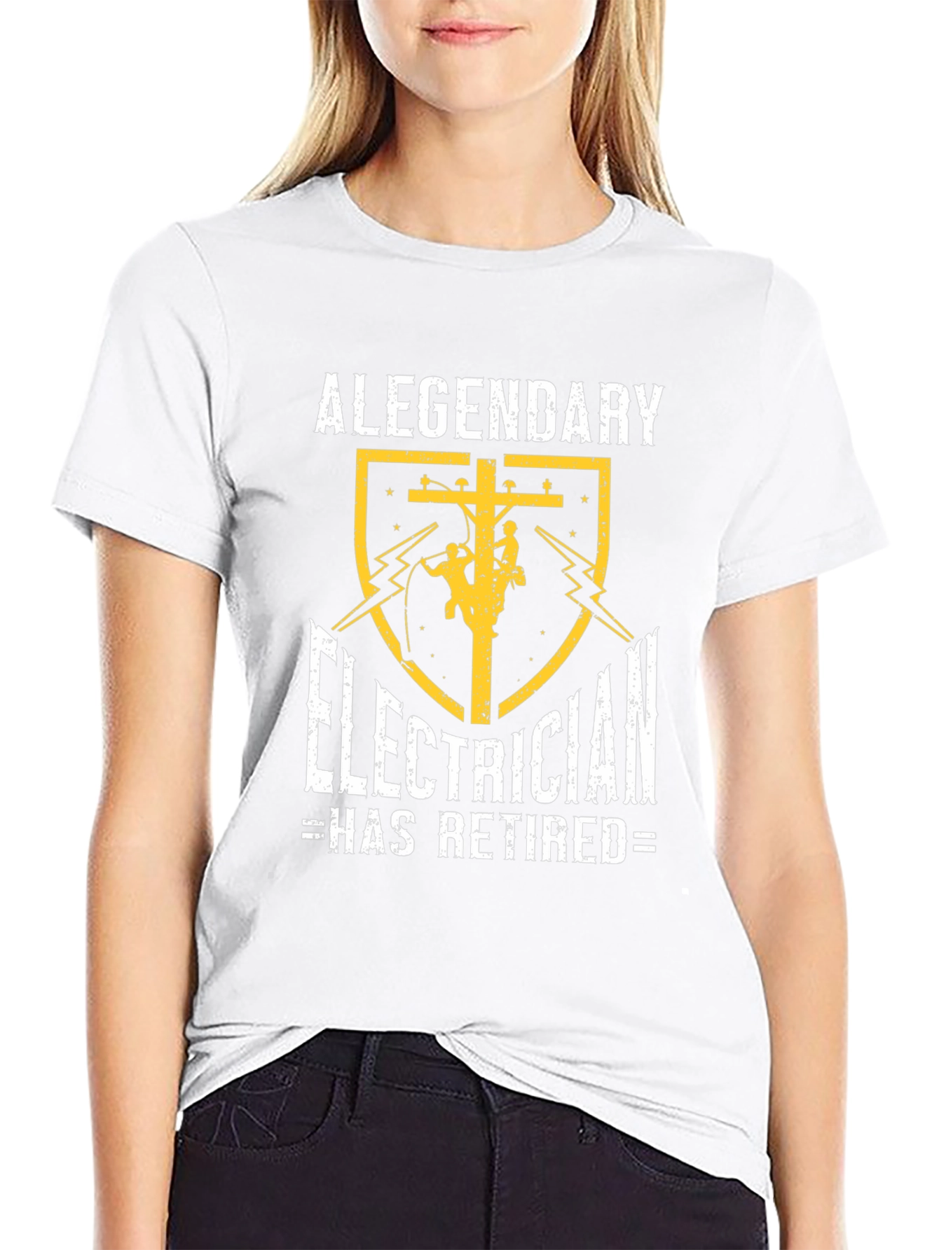 Retired Electrician T-Shirt - Legendary Lineman Gift