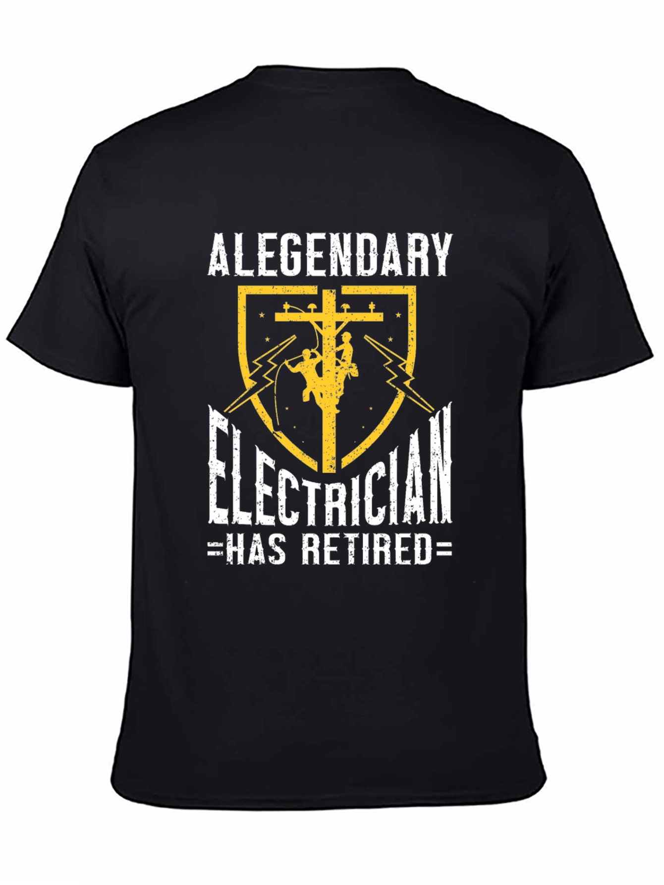 Retired Electrician T-Shirt - Legendary Lineman Gift