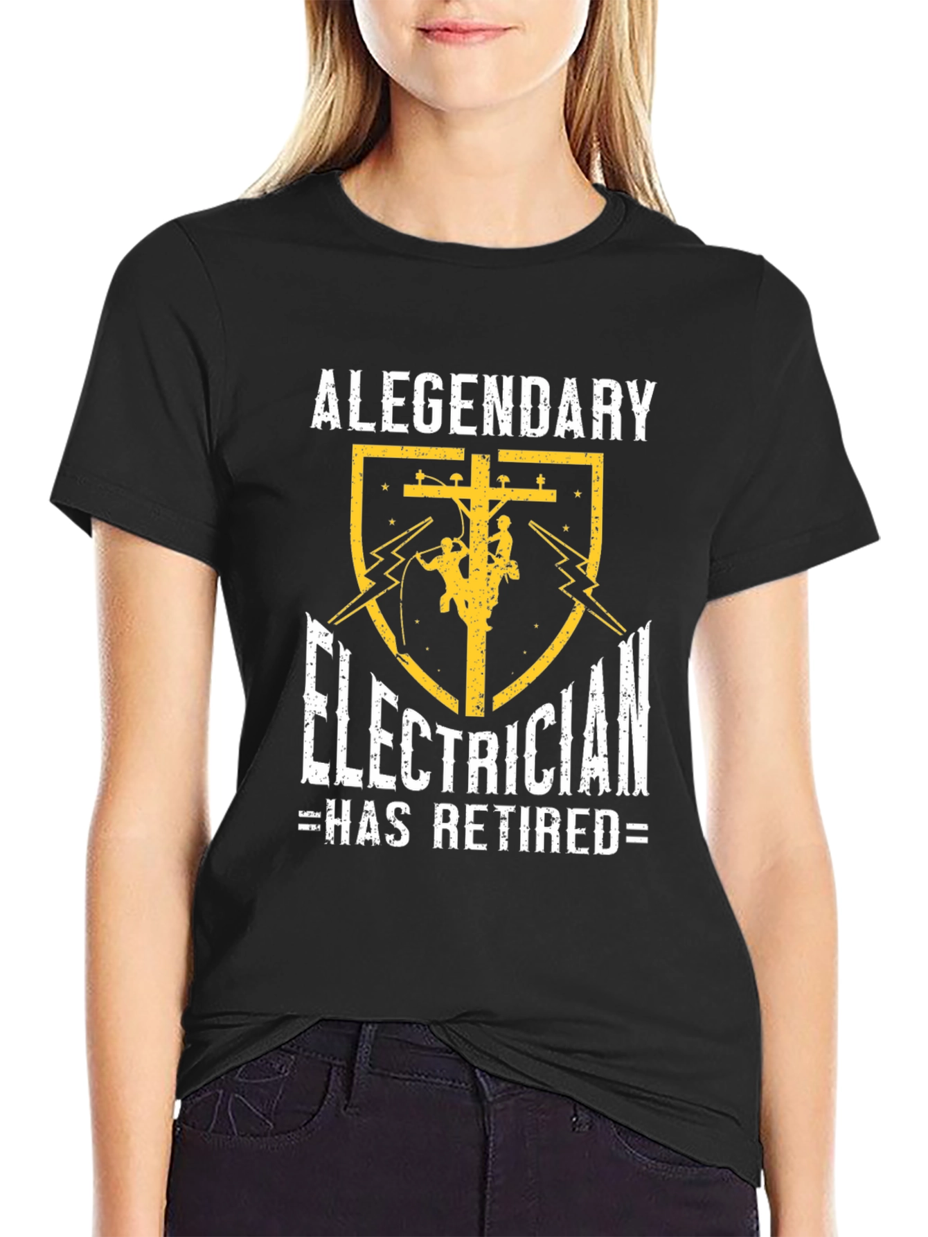 Retired Electrician T-Shirt - Legendary Lineman Gift