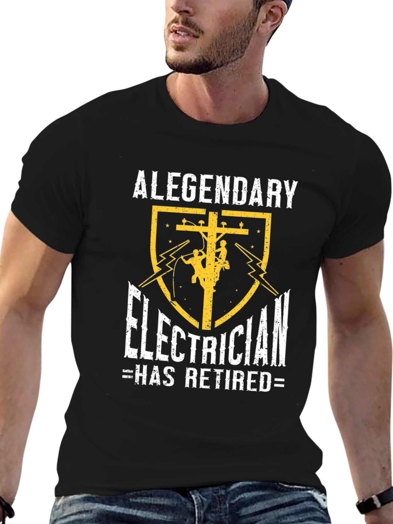 Retired Electrician T-Shirt - Legendary Lineman Gift