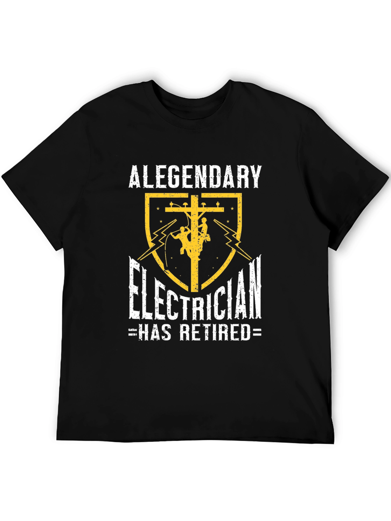 Retired Electrician T-Shirt - Legendary Lineman Gift