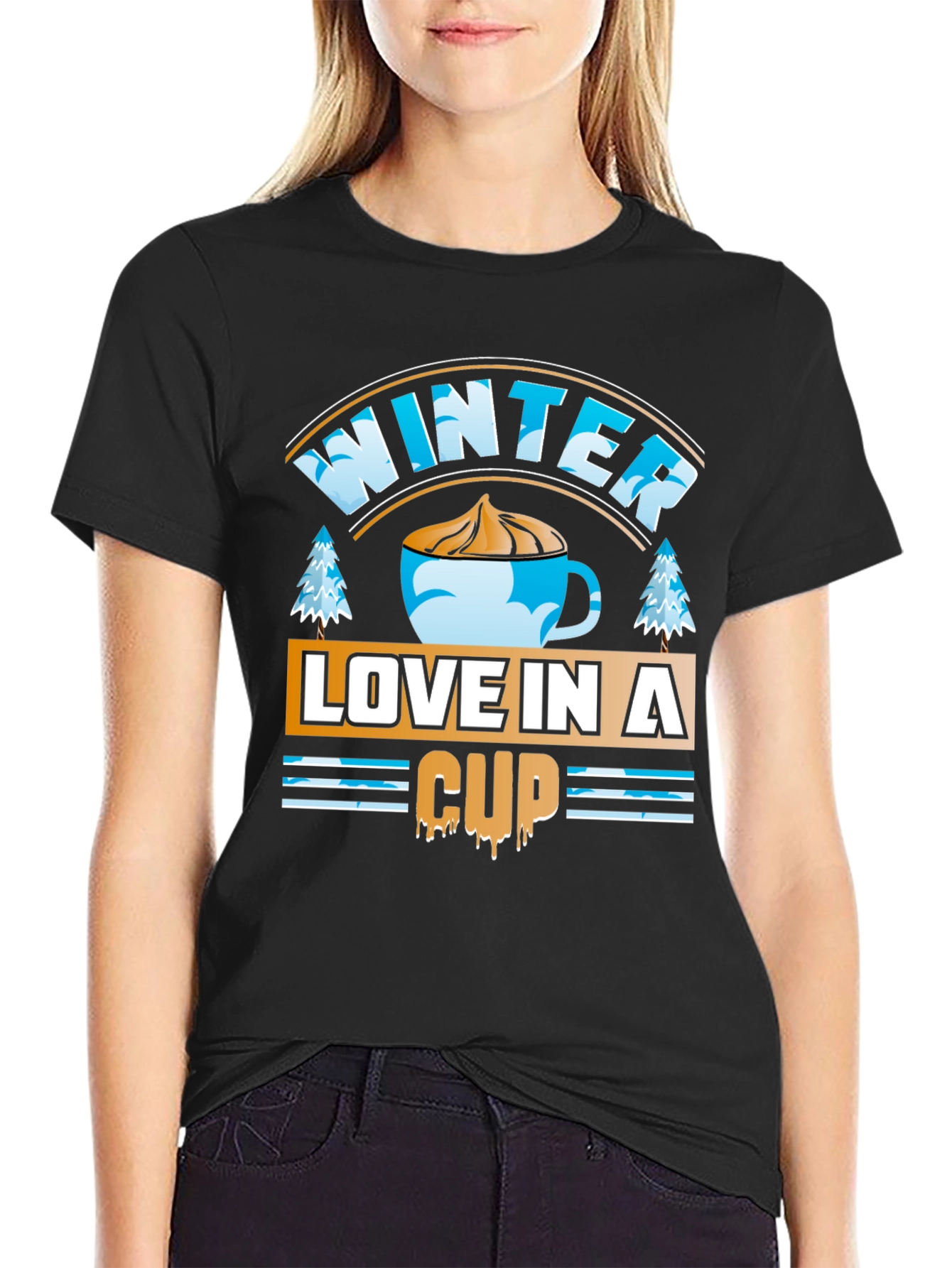 Winter Love in a Cup Graphic T-Shirt