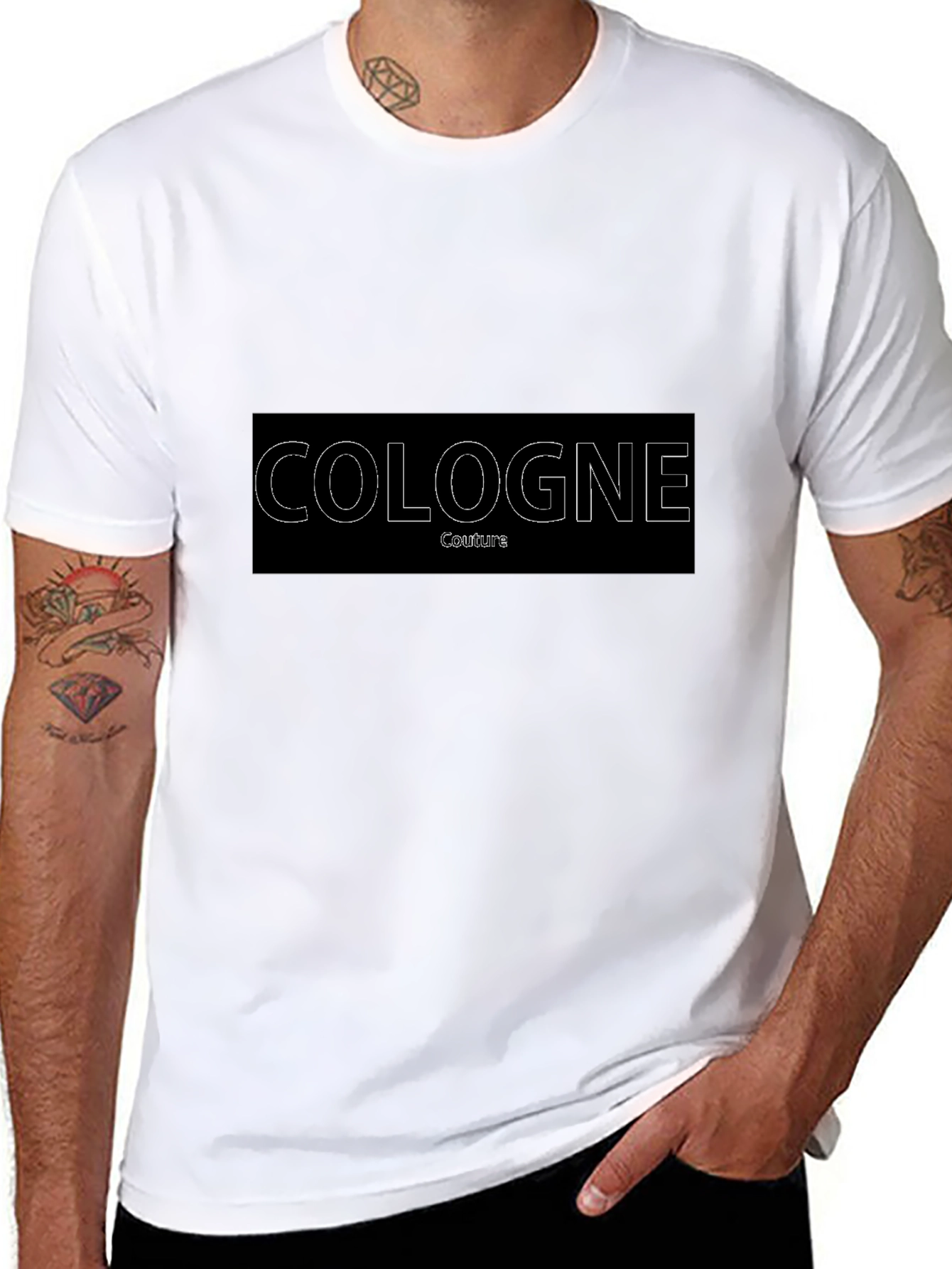 Cologne Couture Black Graphic T-Shirt