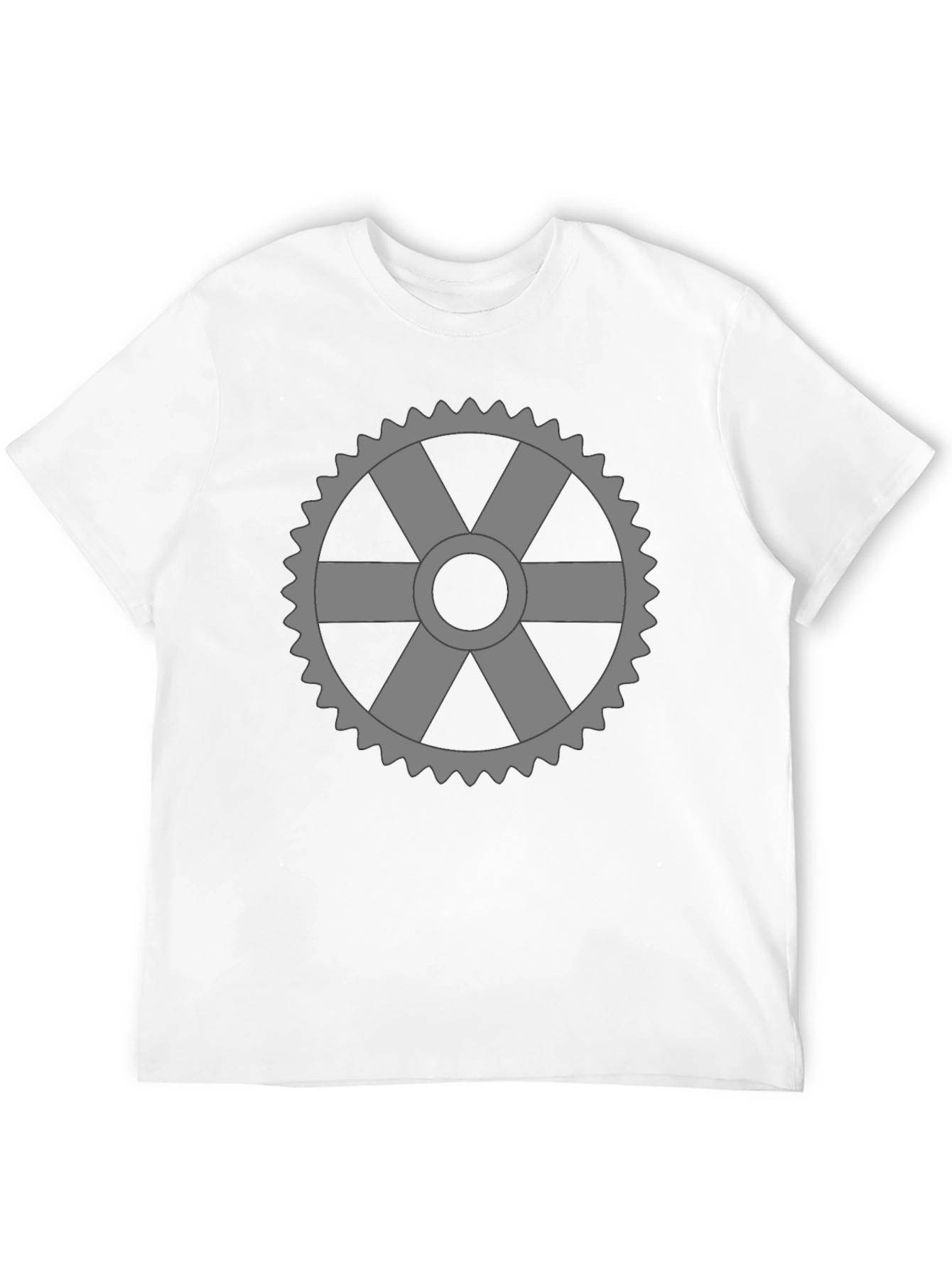 Cog Wheel Graphic T-Shirt - Black