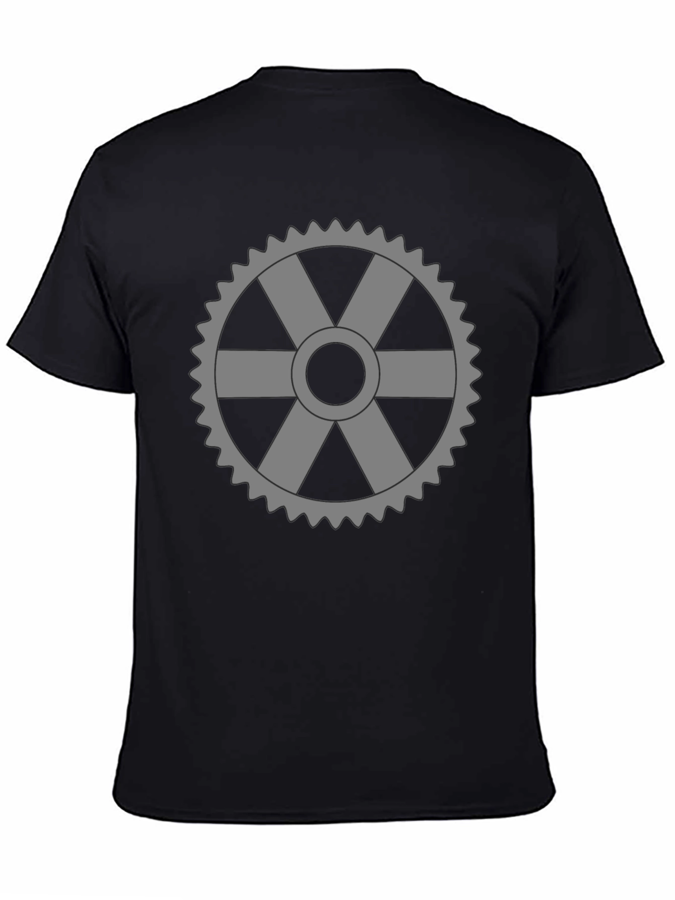Cog Wheel Graphic T-Shirt - Black
