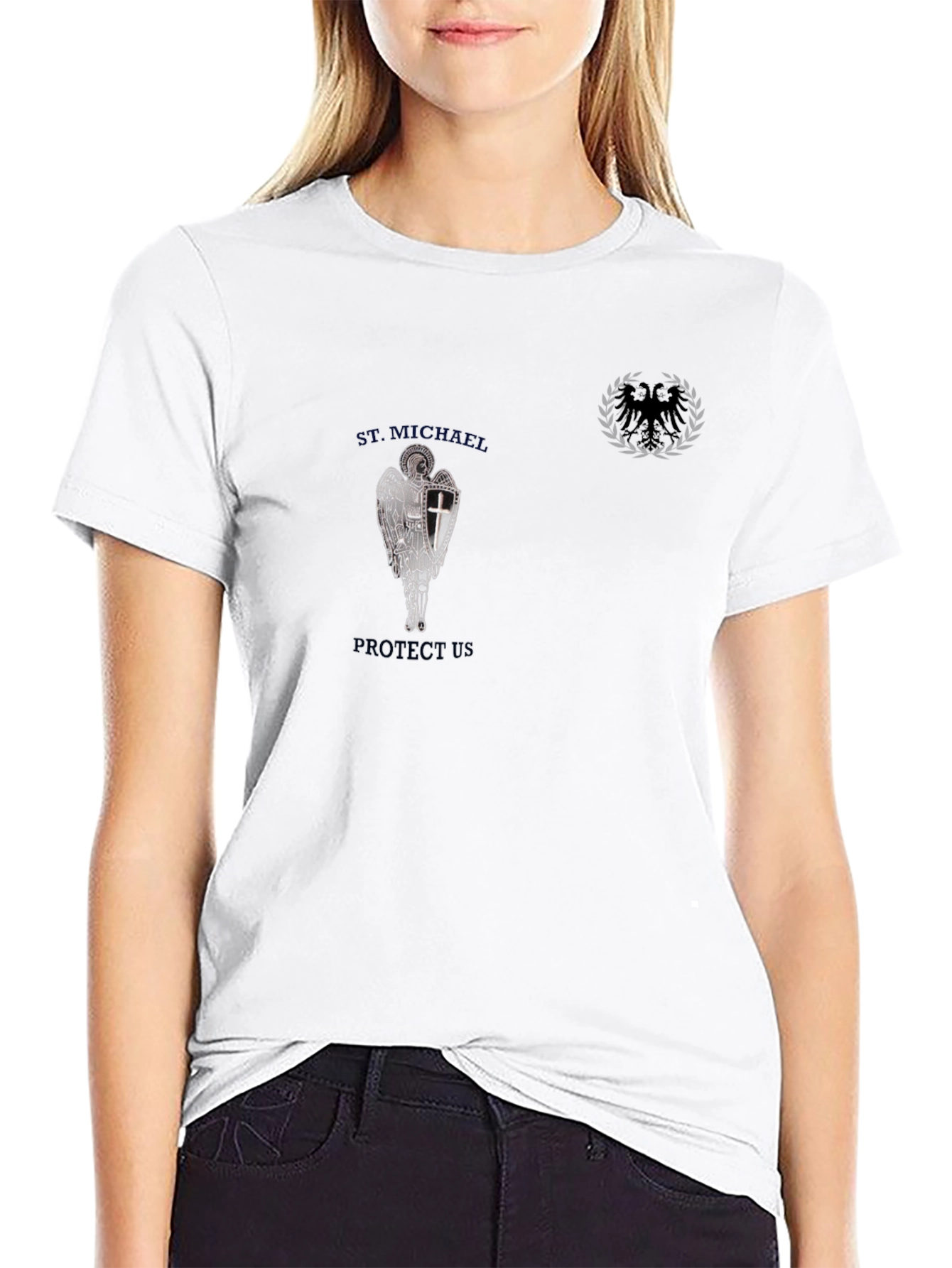 St. Michael Protect Us Graphic Tee