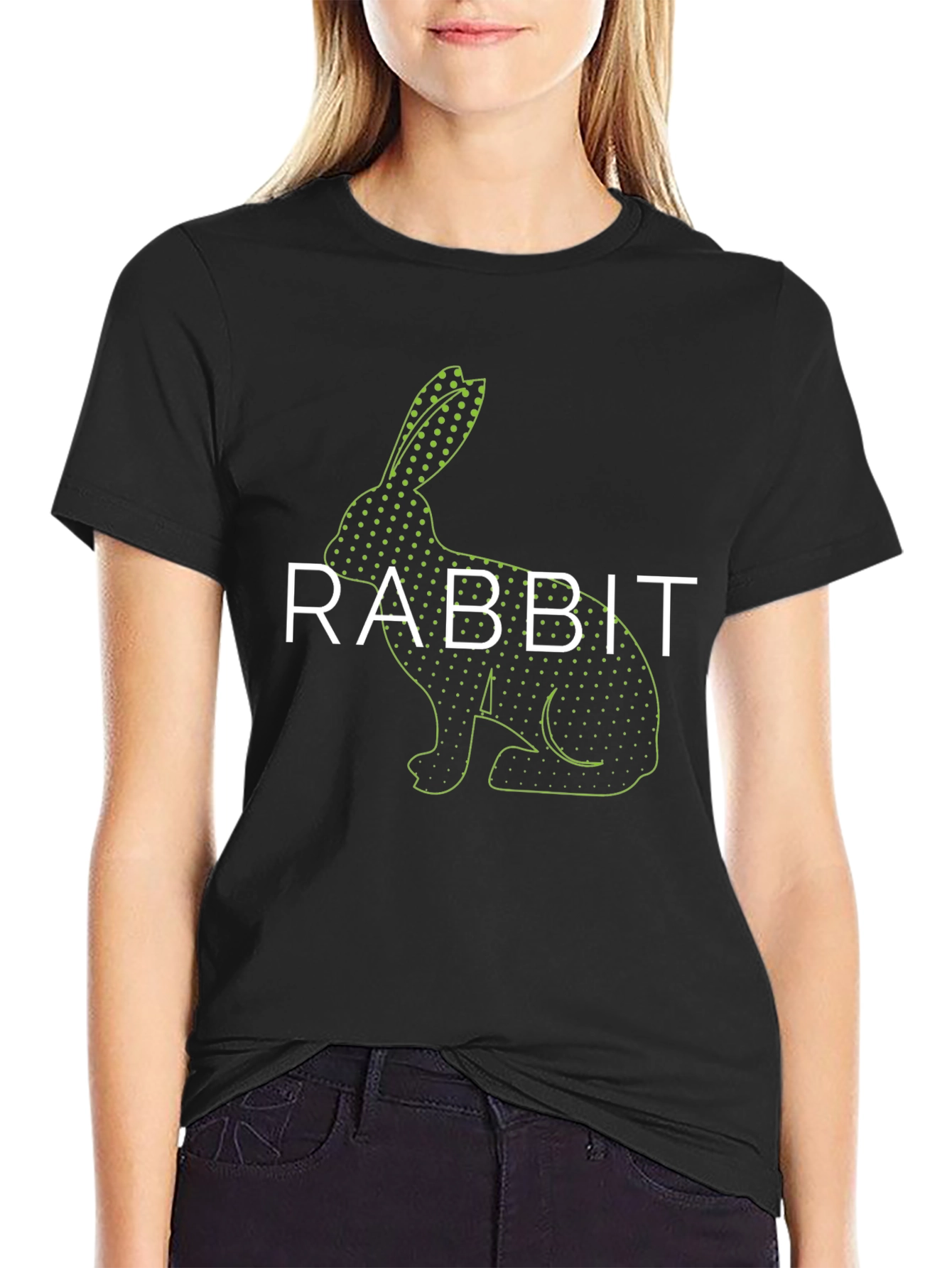 Rabbit Graphic Tee - Trendy Casual Style