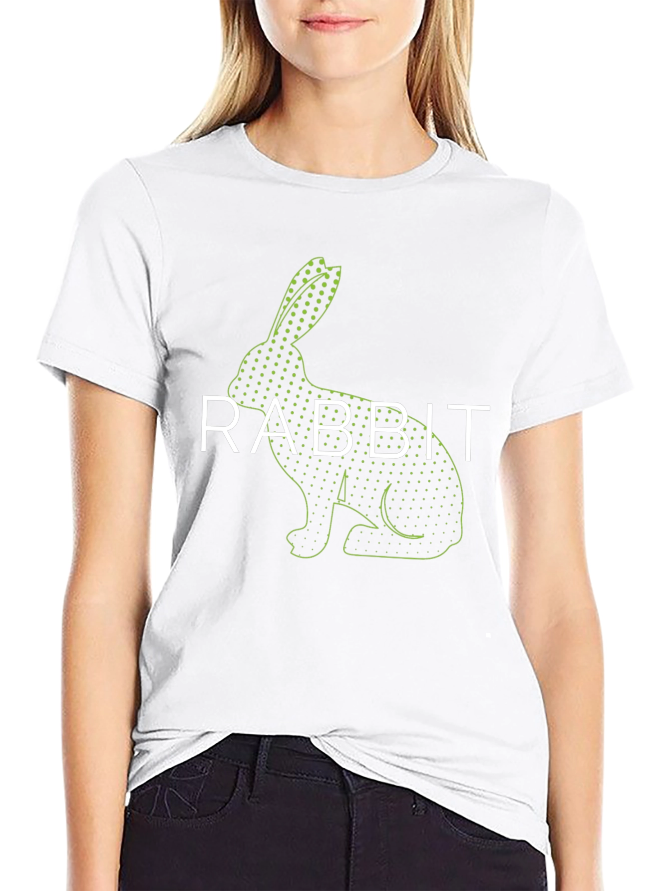 Rabbit Graphic Tee - Trendy Casual Style