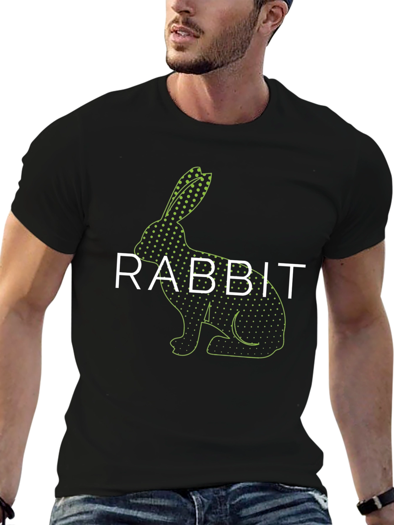 Rabbit Graphic Tee - Trendy Casual Style