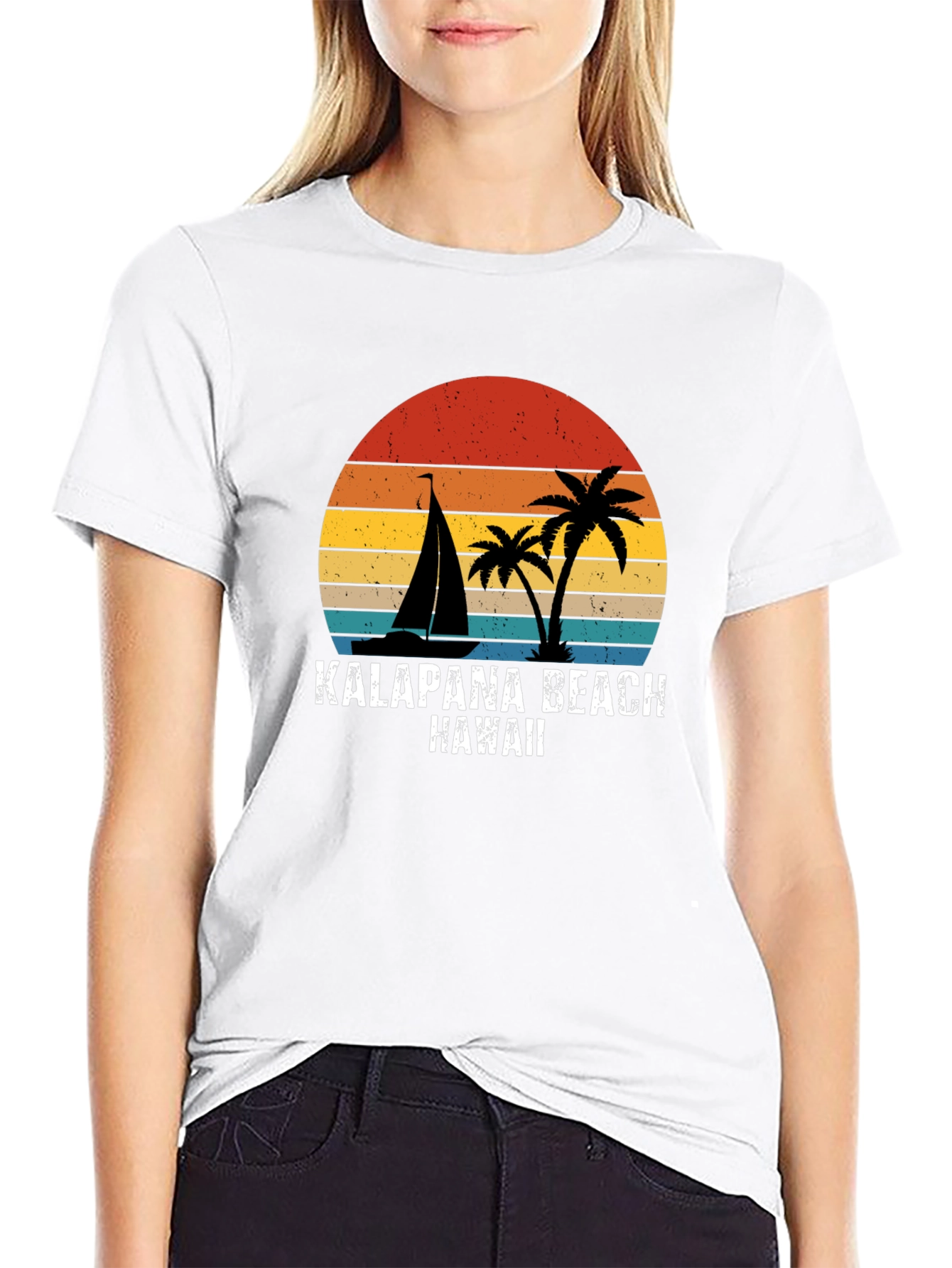 Kalapana Beach Hawaii Retro T-Shirt