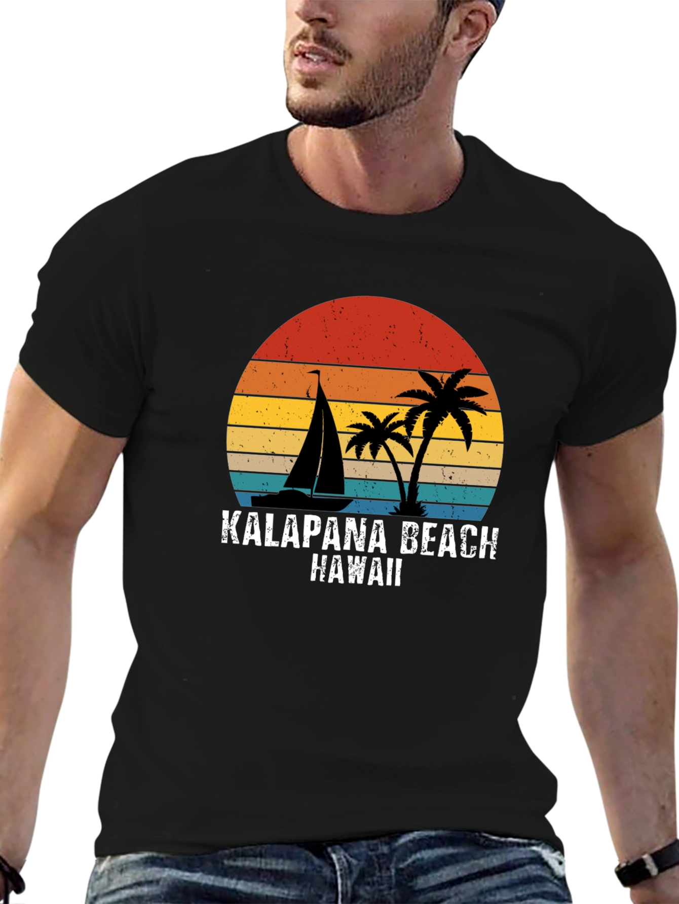 Kalapana Beach Hawaii Retro T-Shirt