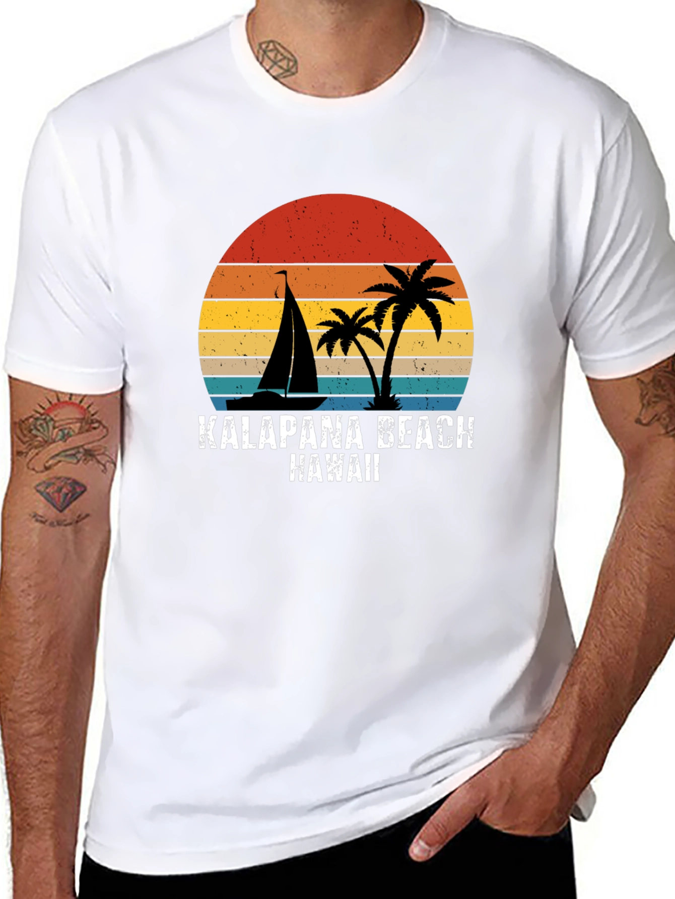 Kalapana Beach Hawaii Retro T-Shirt