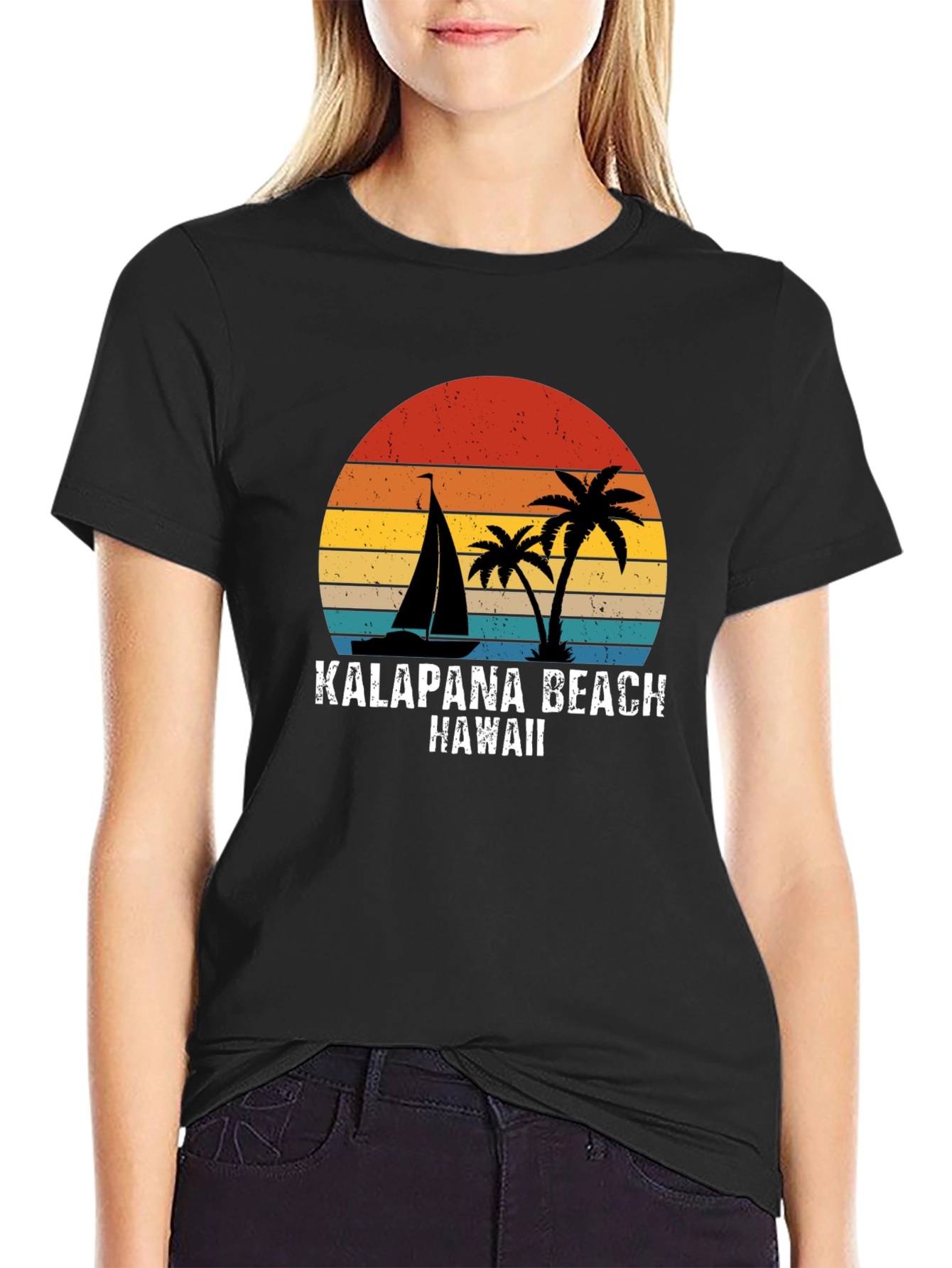 Kalapana Beach Hawaii Retro T-Shirt