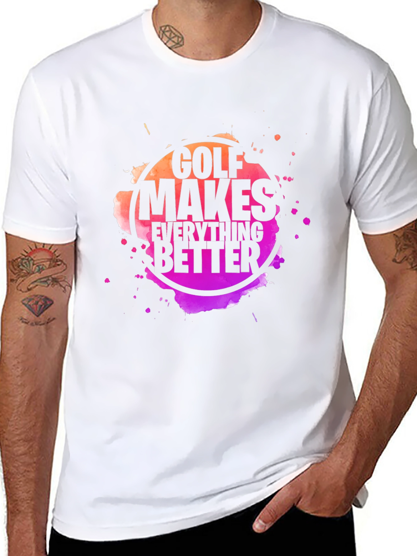 Golf Makes Everything Better Black T-Shirt