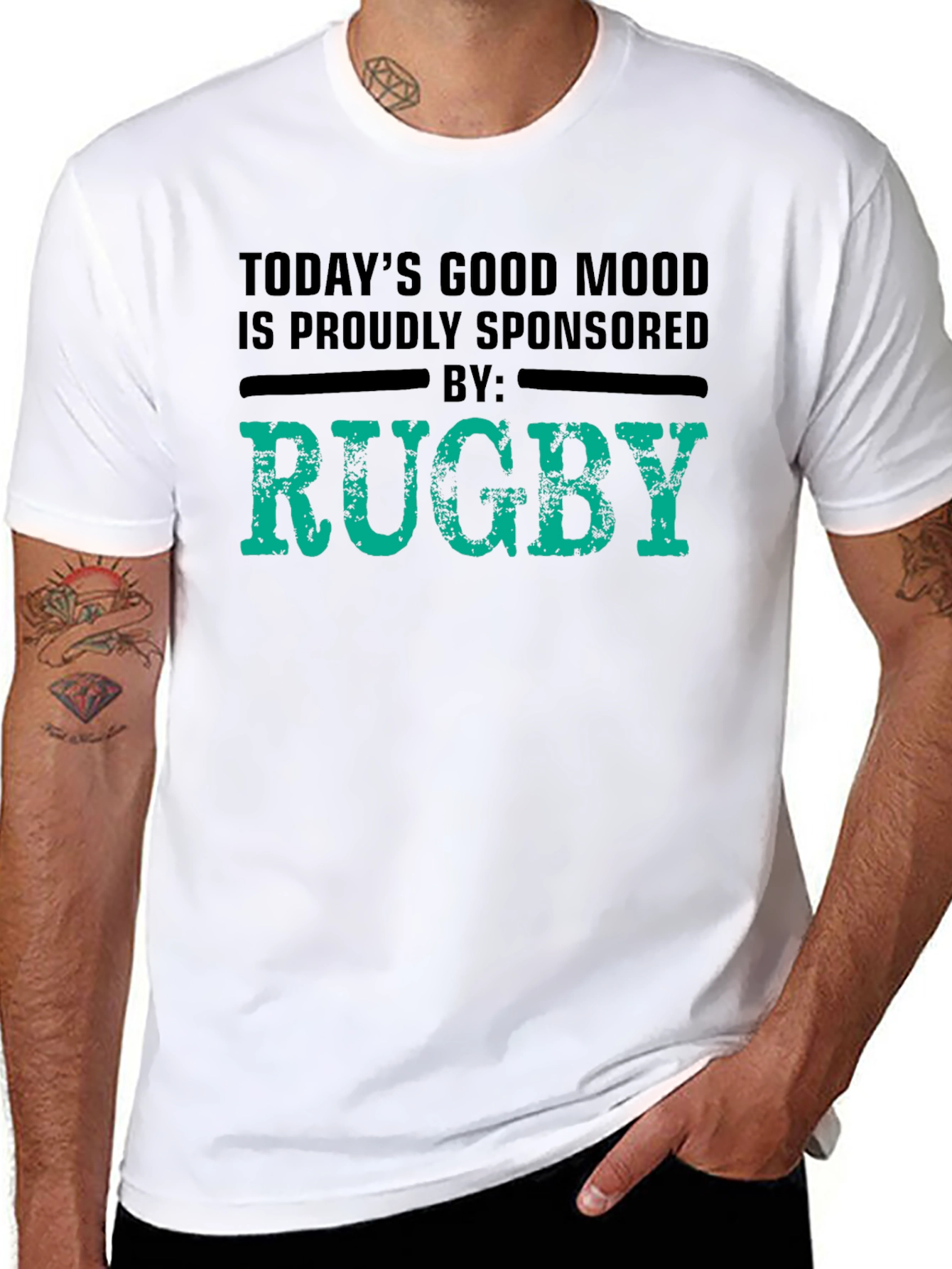 Rugby Sponsored Good Mood Black T-Shirt