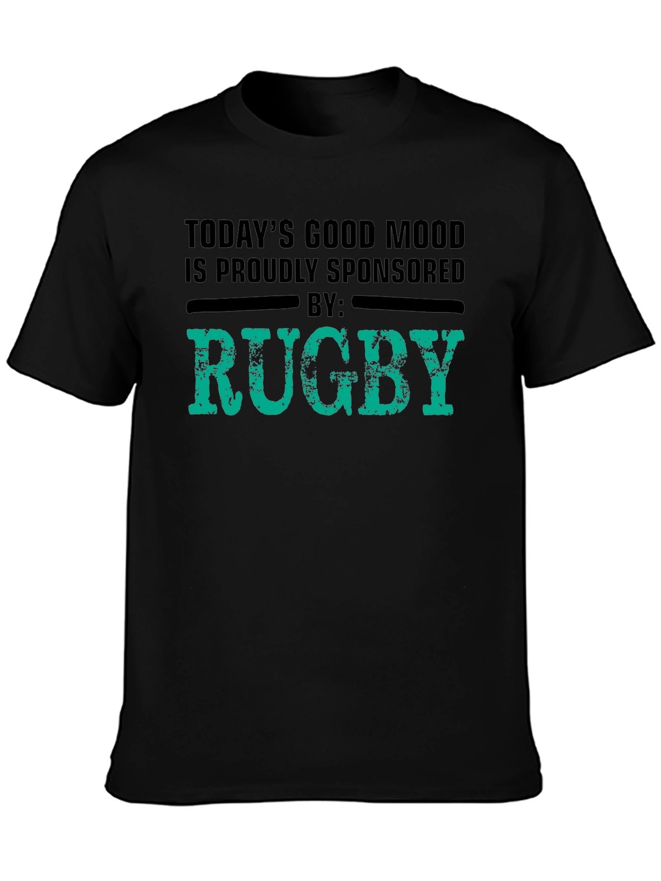 Rugby Sponsored Good Mood Black T-Shirt