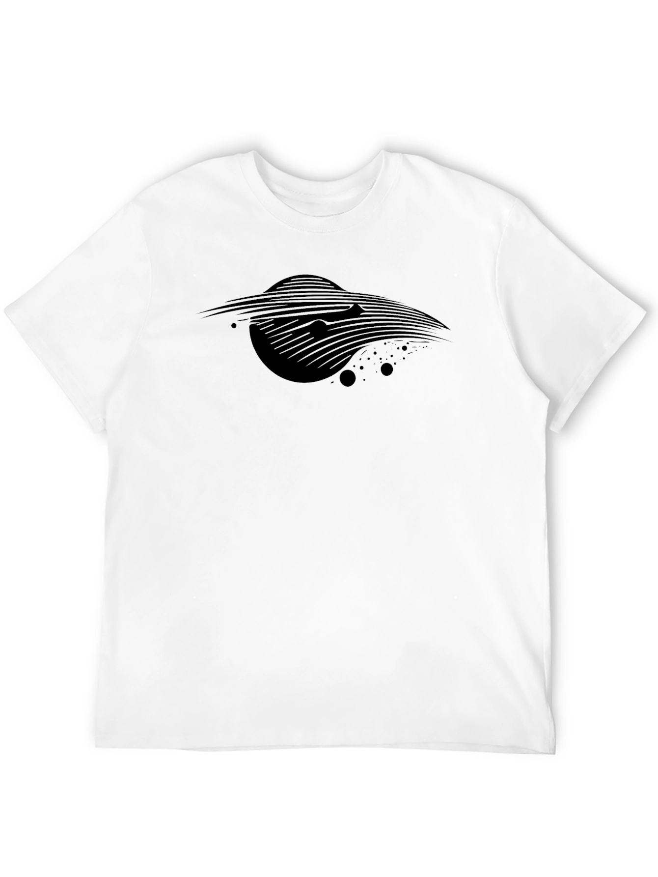 Mens Black T-Shirt - Abstract Space Design