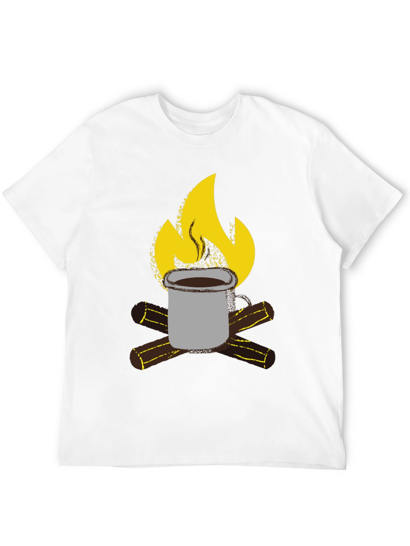 Campfire Coffee Graphic T-Shirt - Black