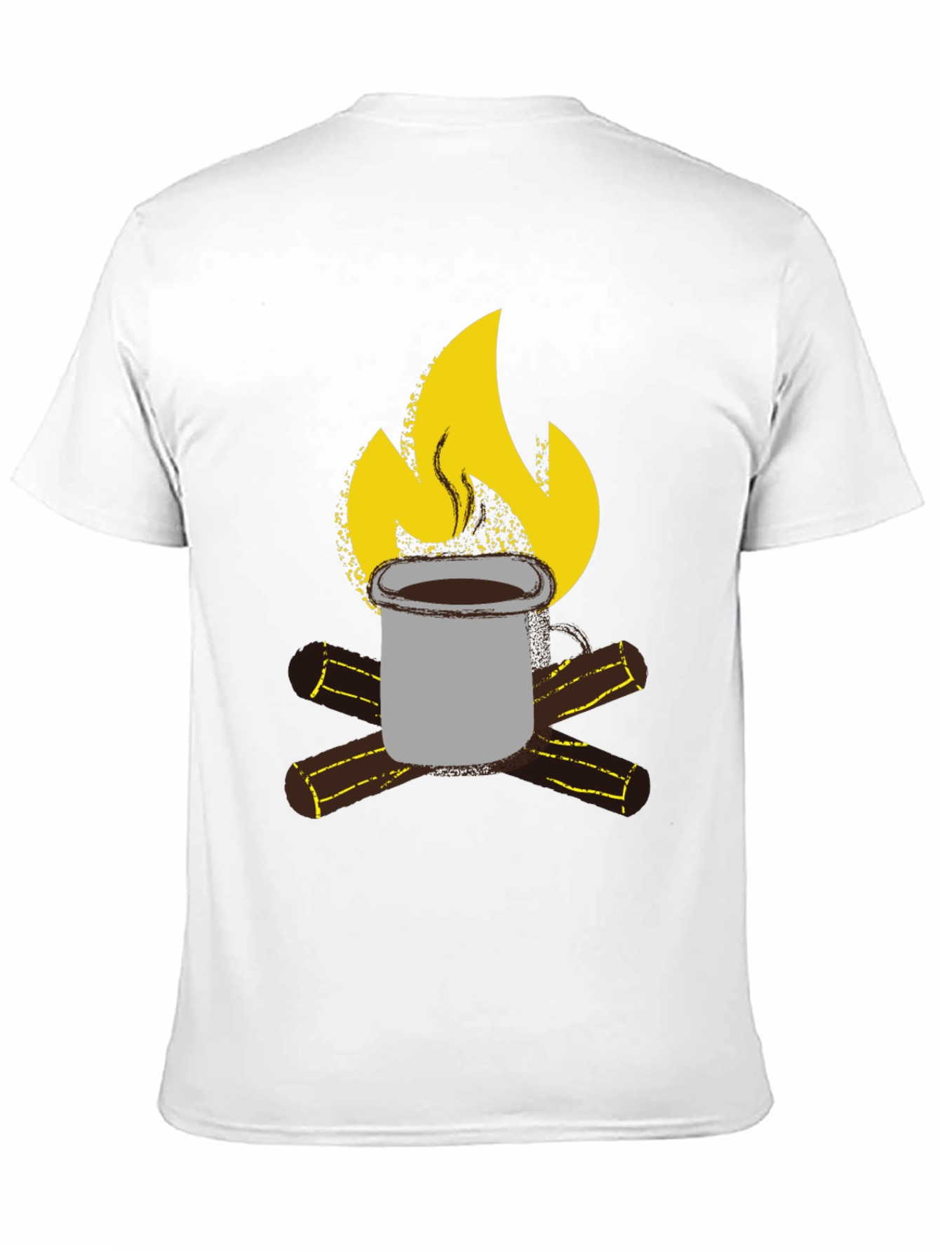 Campfire Coffee Graphic T-Shirt - Black