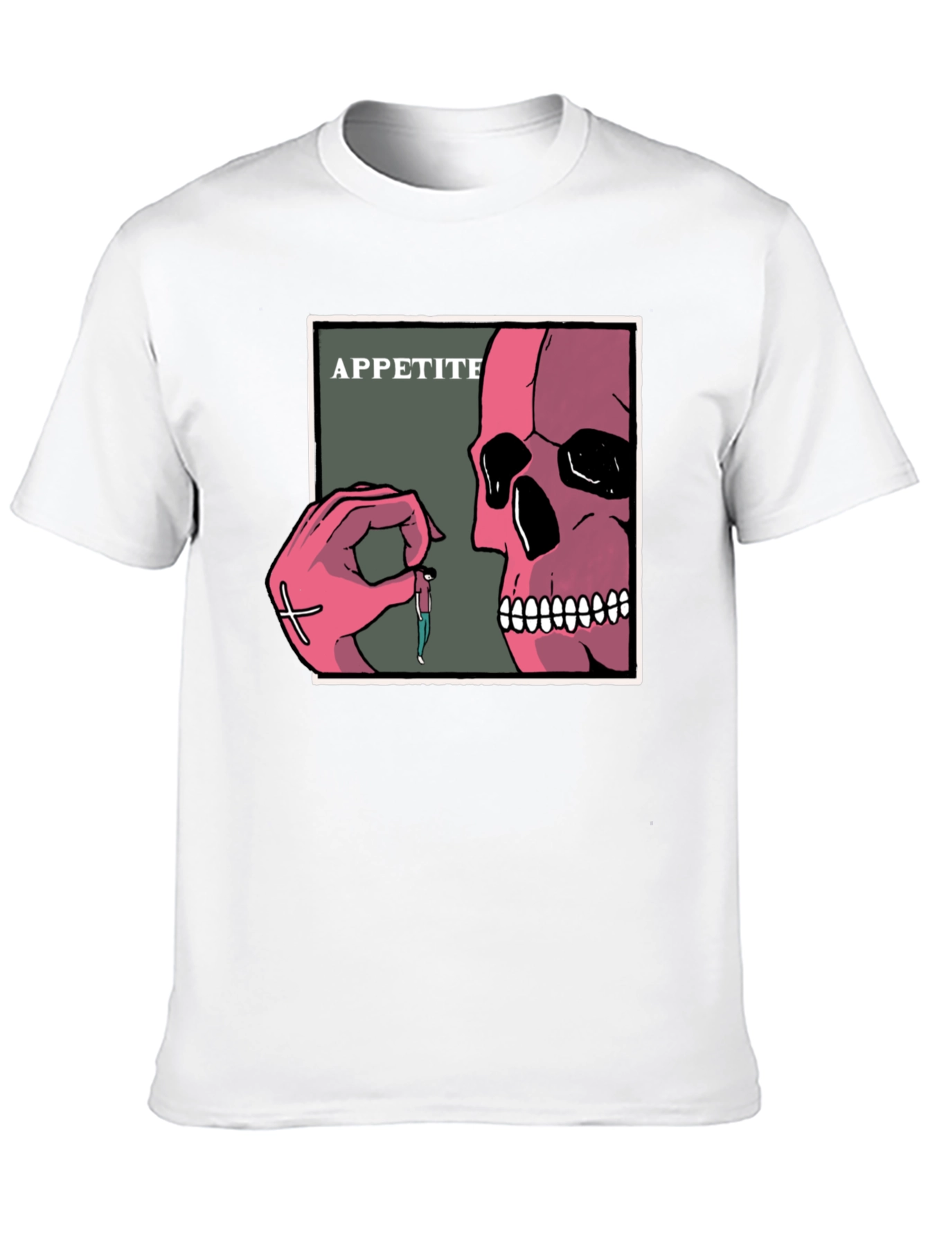 Appetite Graphic T-Shirt - Skull Hand Design