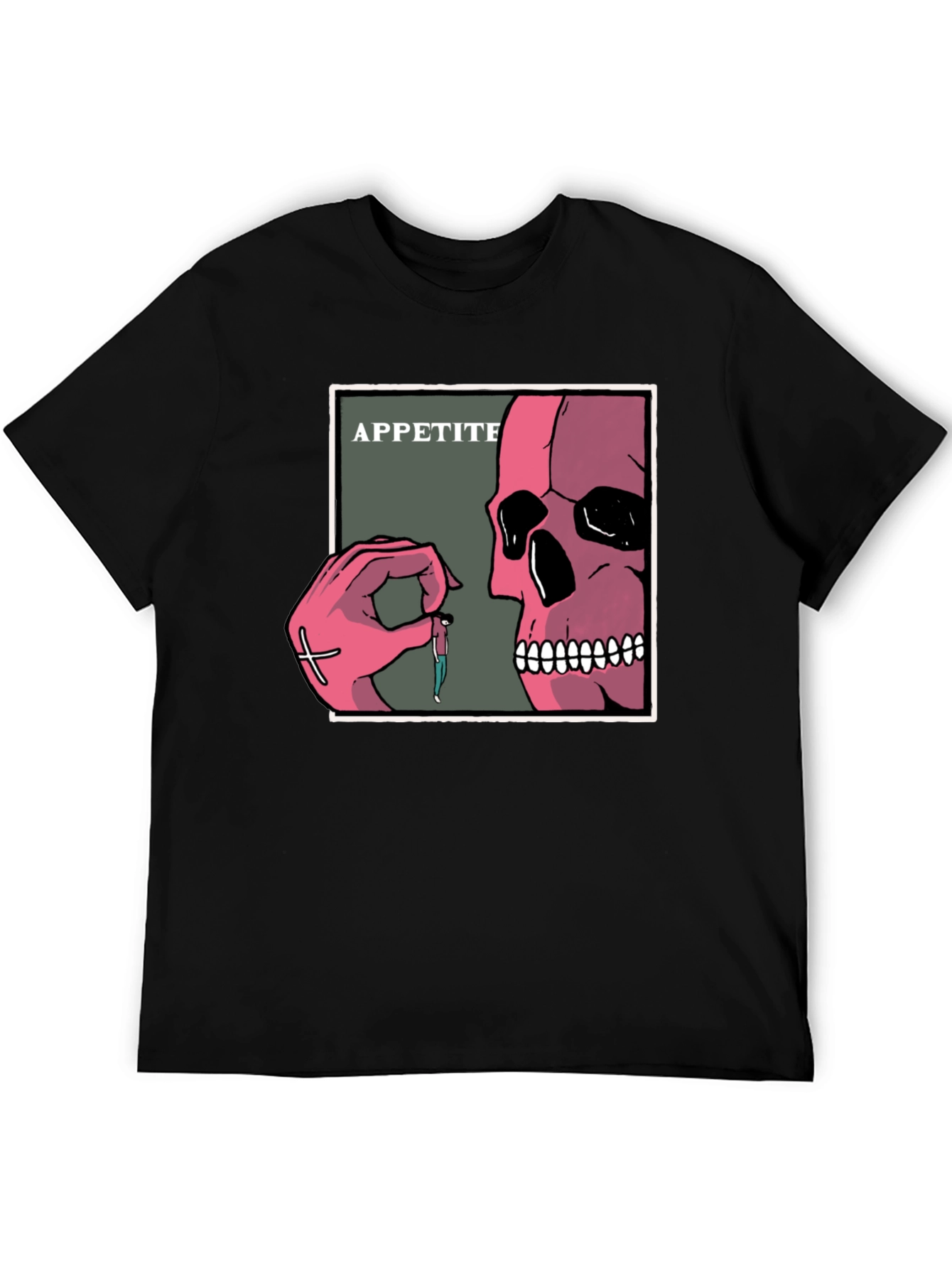 Appetite Graphic T-Shirt - Skull Hand Design