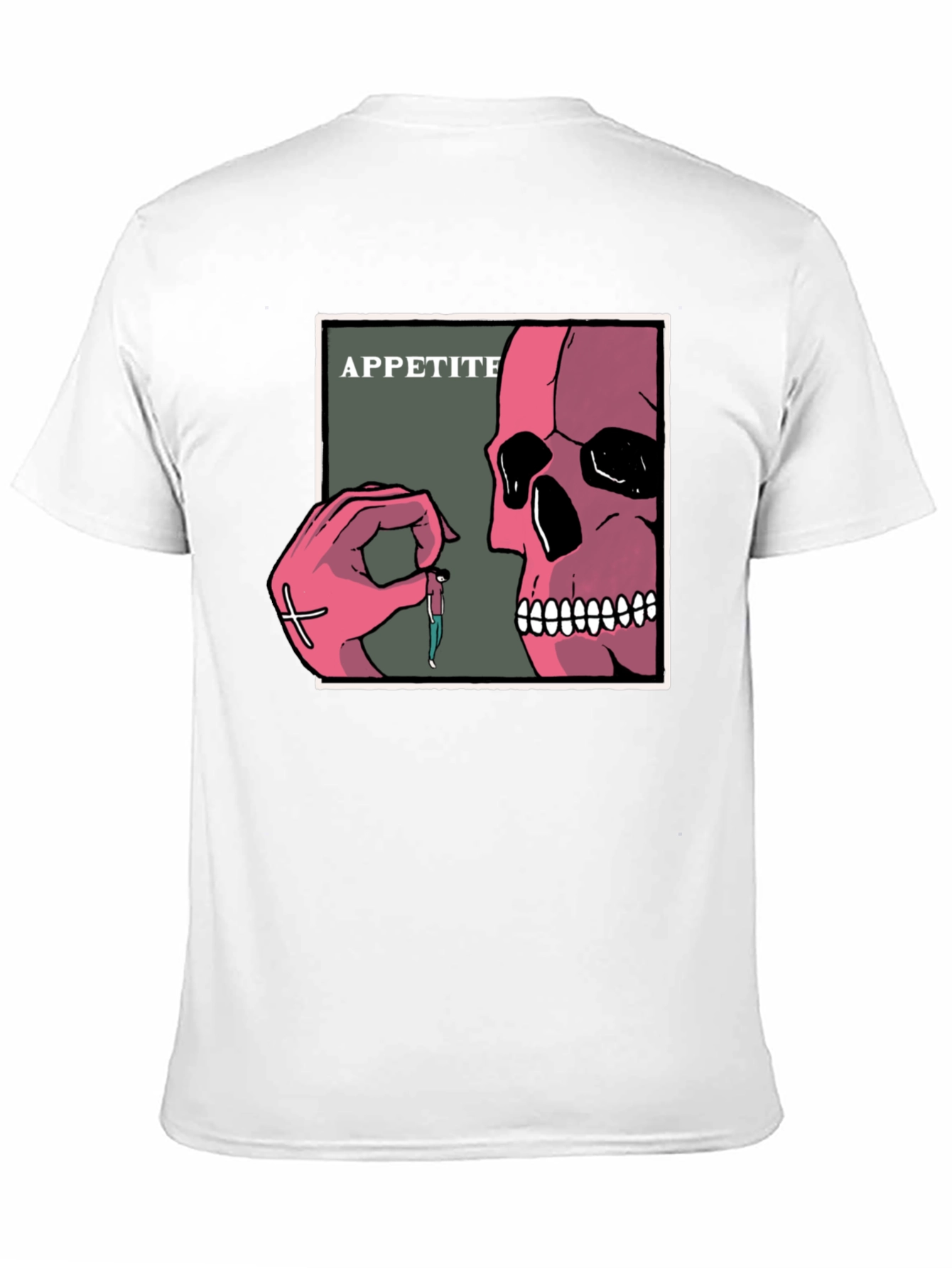 Appetite Graphic T-Shirt - Skull Hand Design