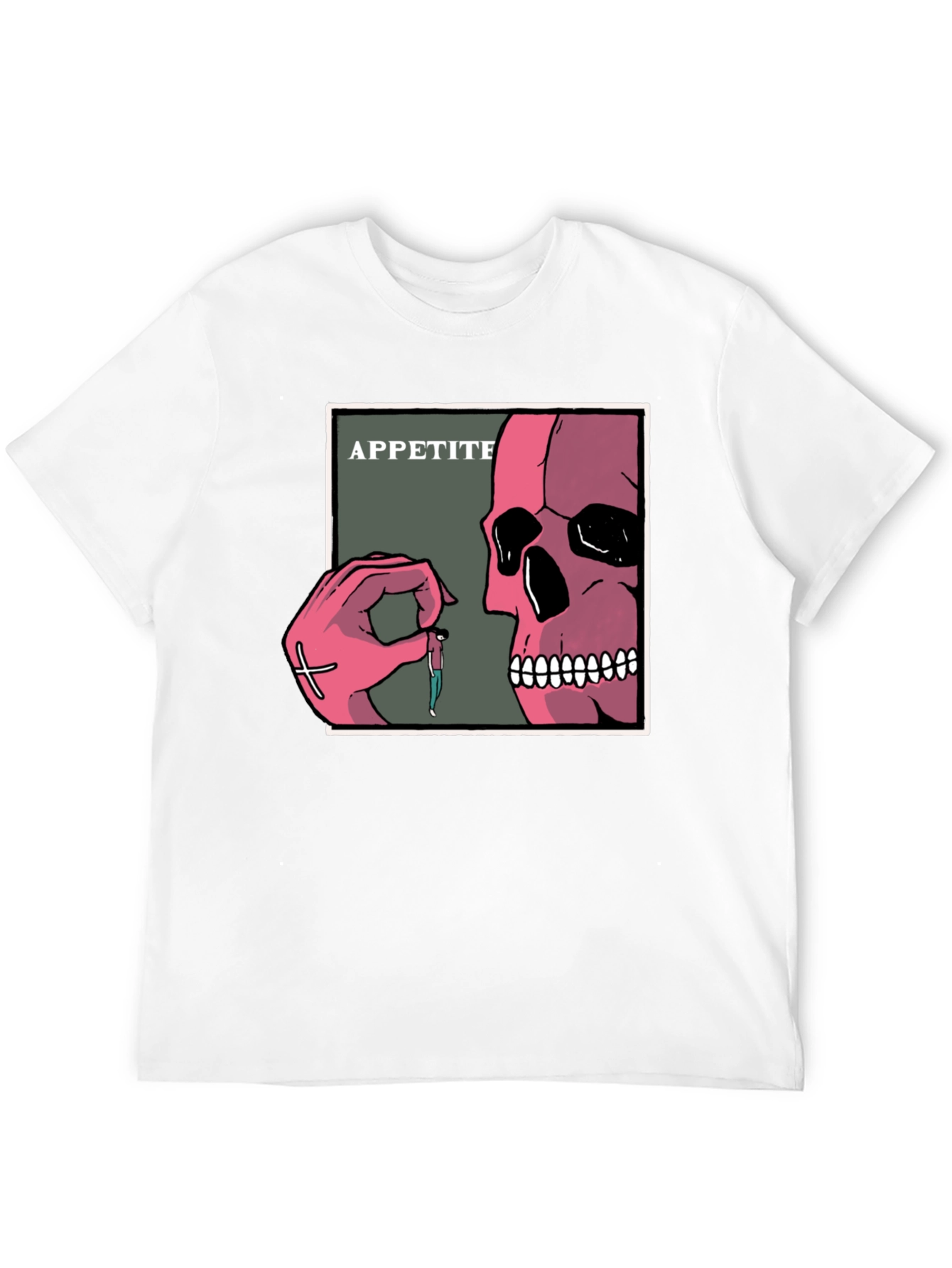 Appetite Graphic T-Shirt - Skull Hand Design