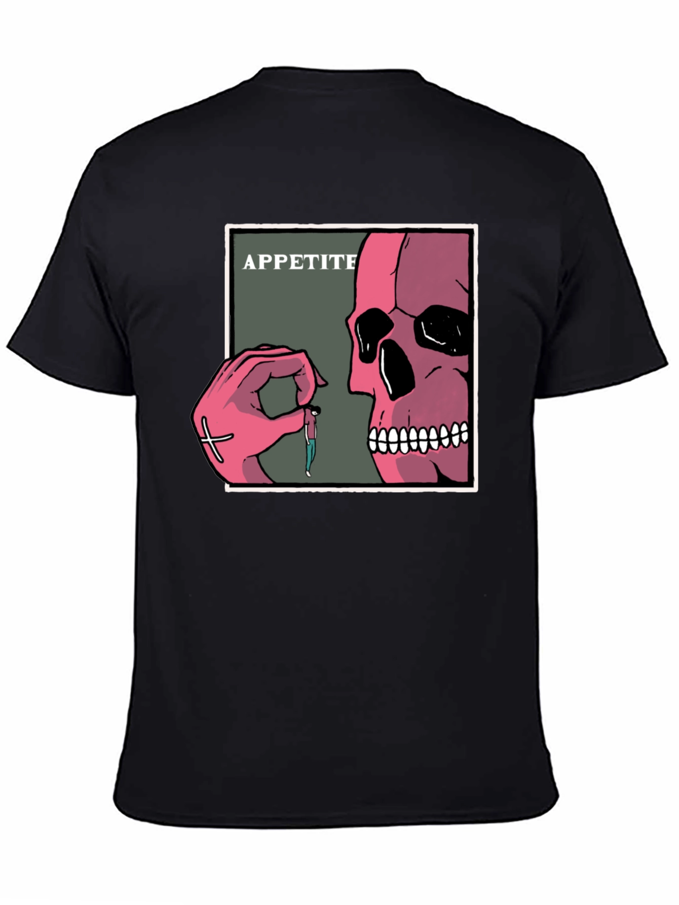 Appetite Graphic T-Shirt - Skull Hand Design