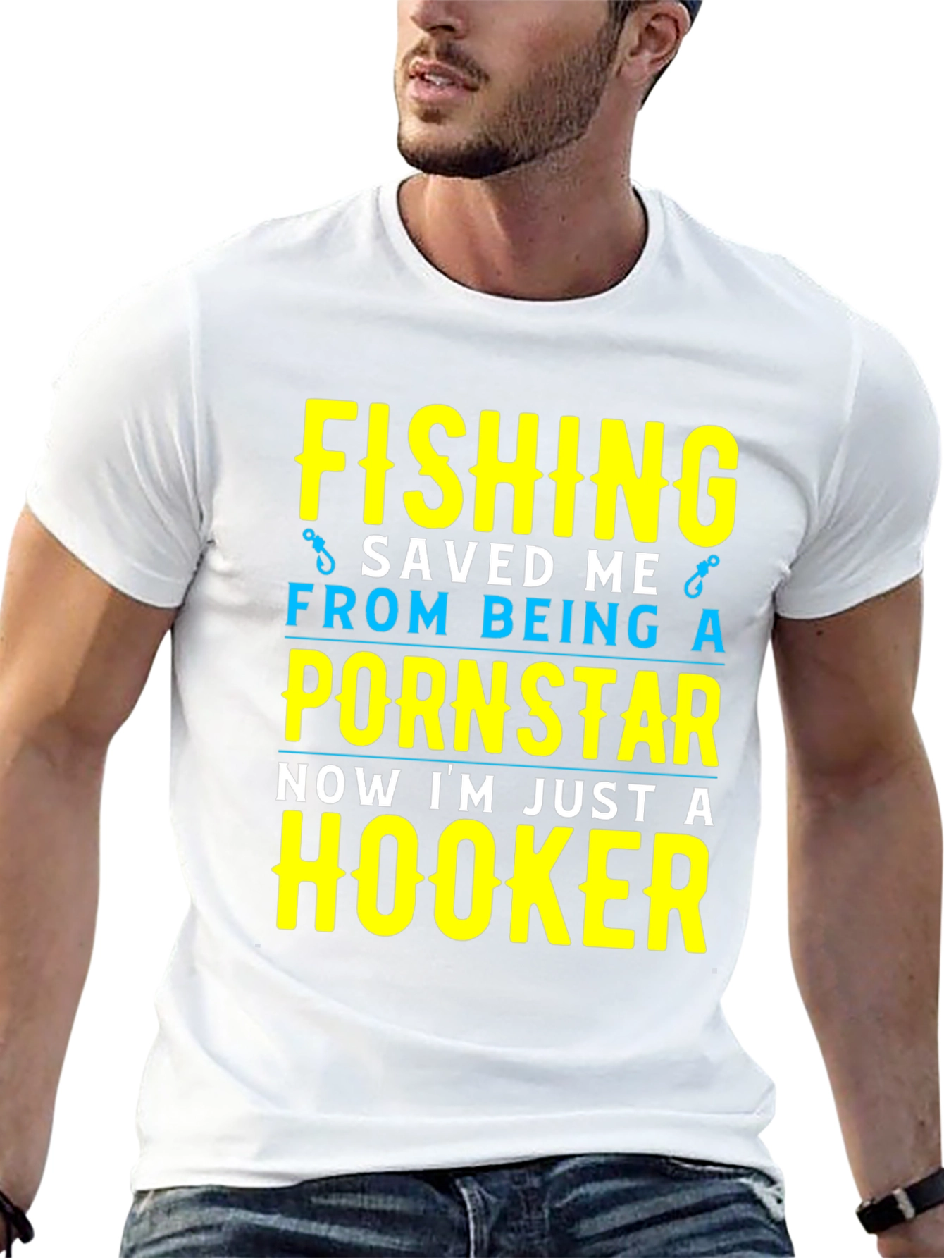 Fishing Saved Me T-Shirt Funny Hooker Tee