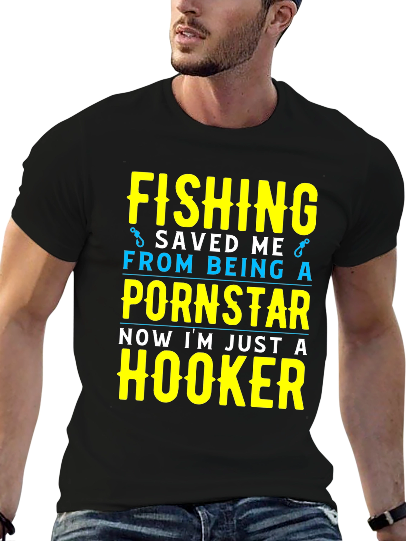 Fishing Saved Me T-Shirt Funny Hooker Tee