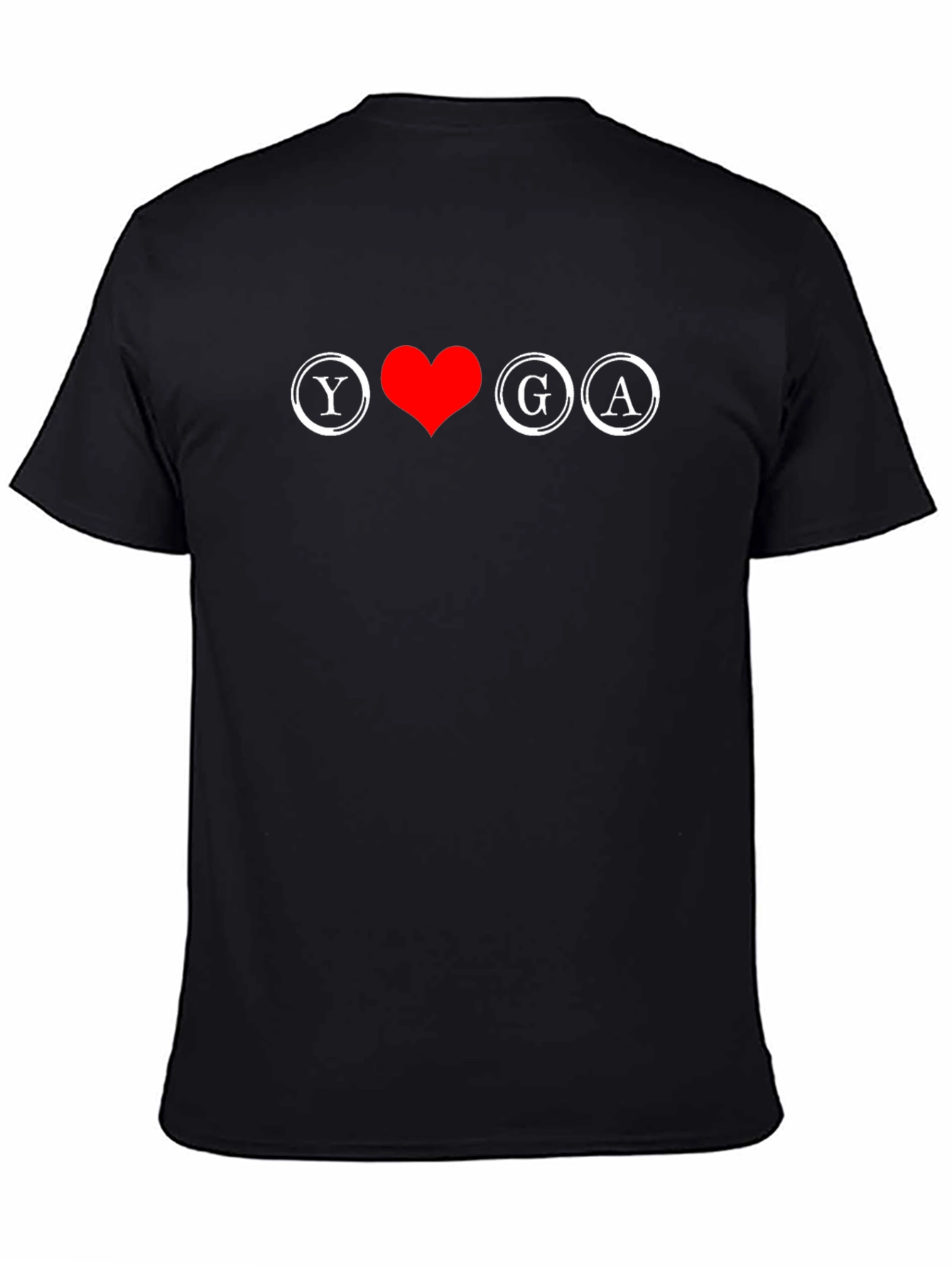 Yoga Love Graphic Tee - Black Cotton T-Shirt