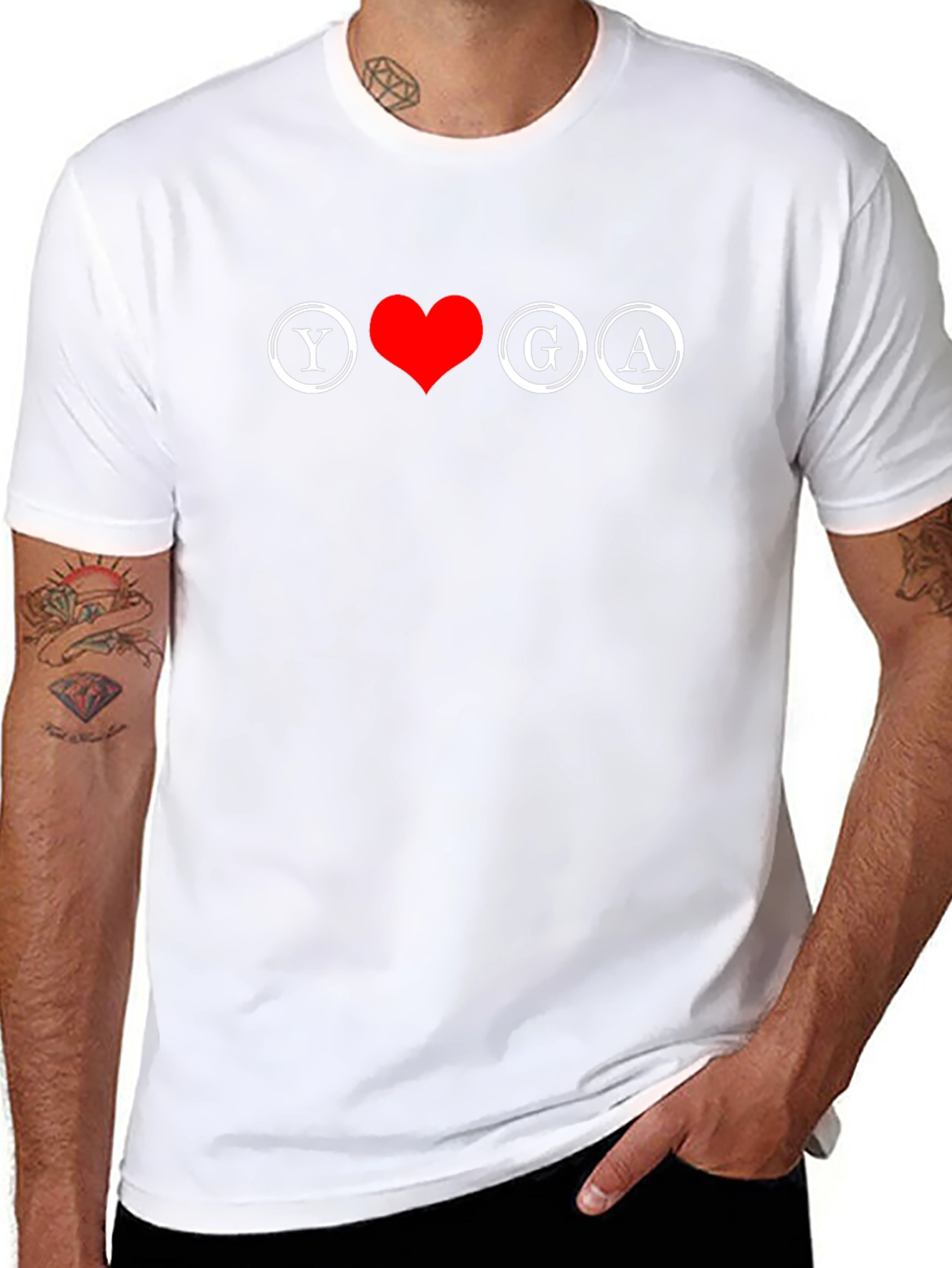 Yoga Love Graphic Tee - Black Cotton T-Shirt