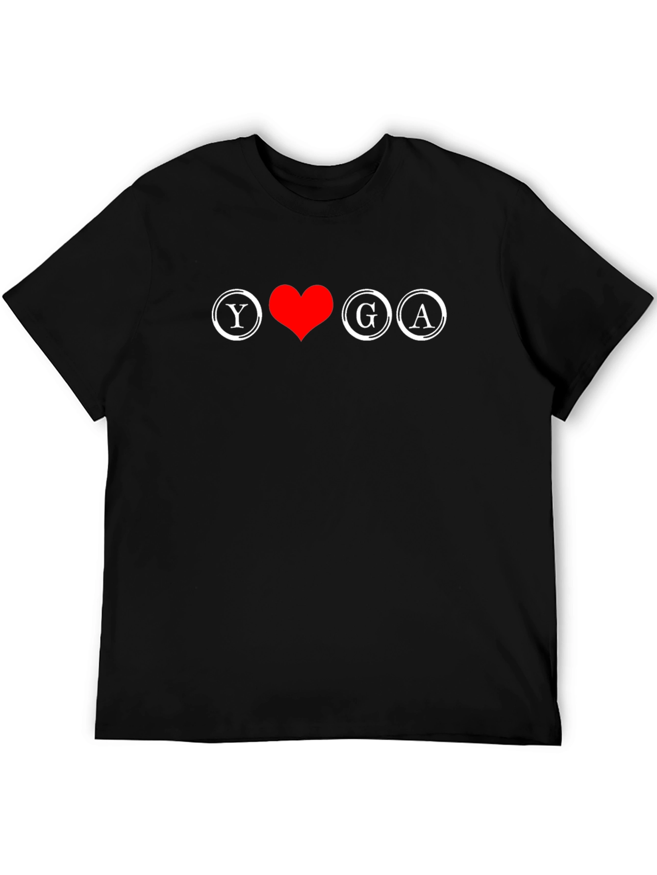 Yoga Love Graphic Tee - Black Cotton T-Shirt