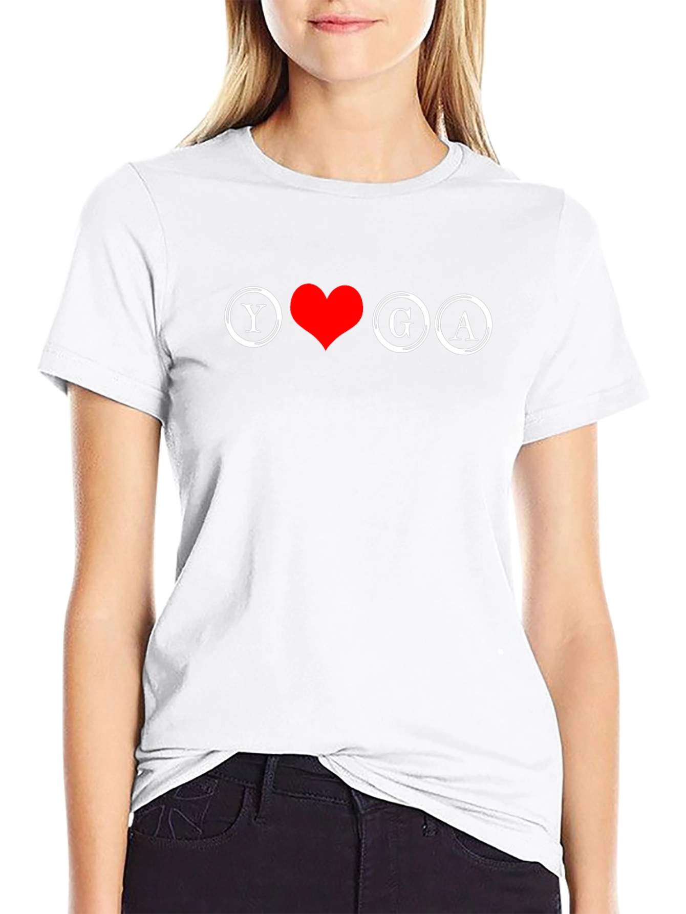 Yoga Love Graphic Tee - Black Cotton T-Shirt
