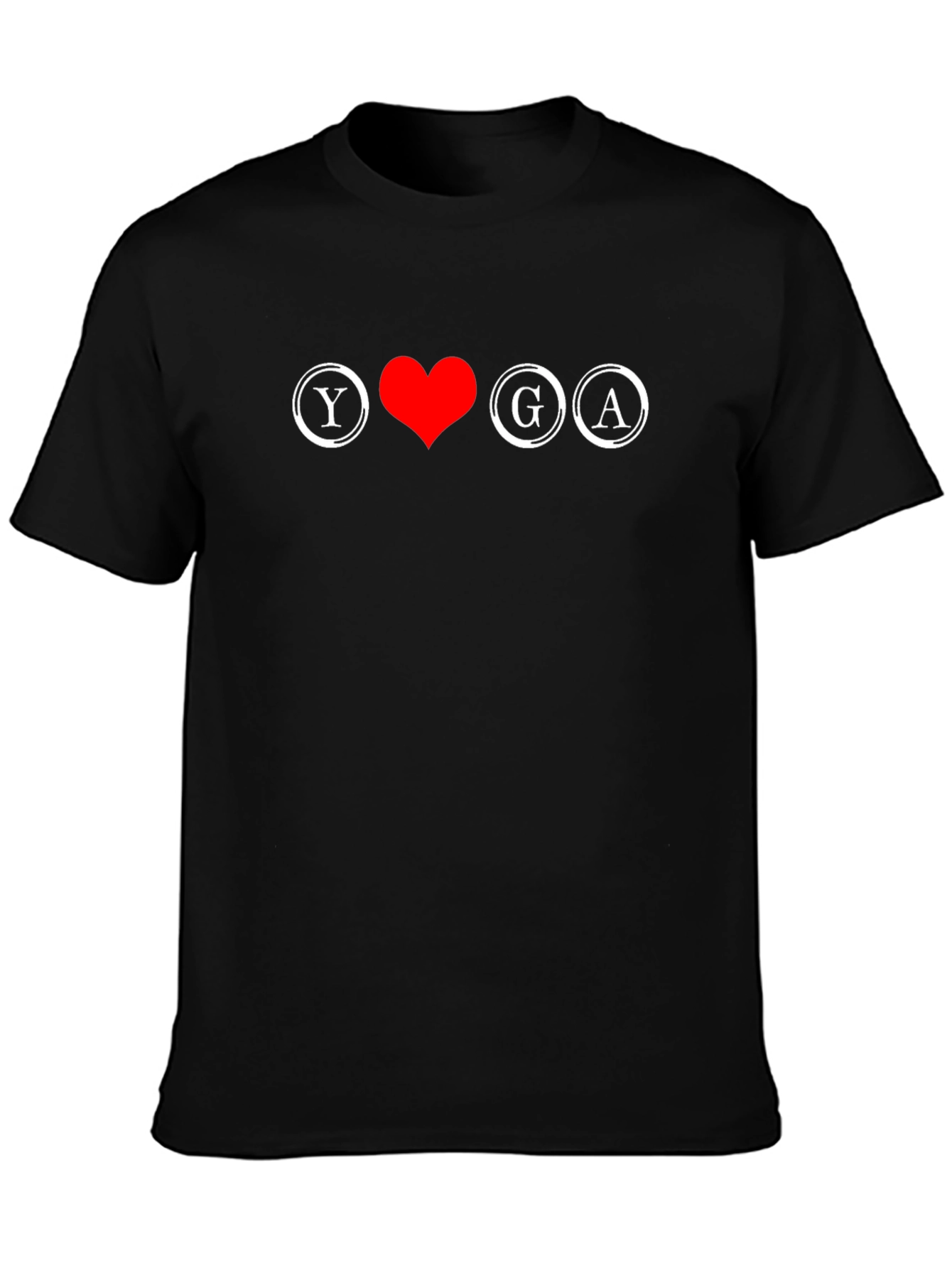 Yoga Love Graphic Tee - Black Cotton T-Shirt
