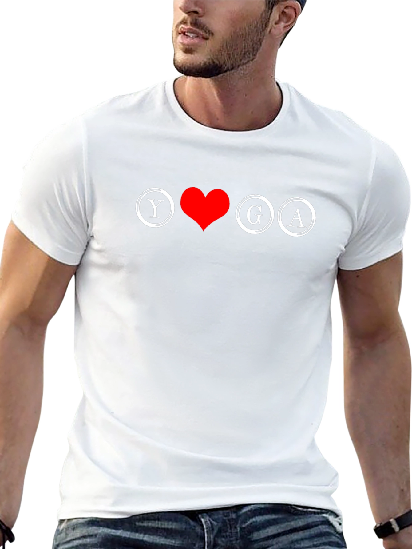 Yoga Love Graphic Tee - Black Cotton T-Shirt