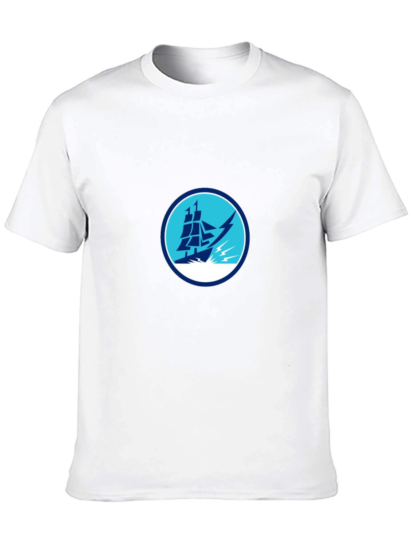 Nautical Ship Graphic Black T-Shirt