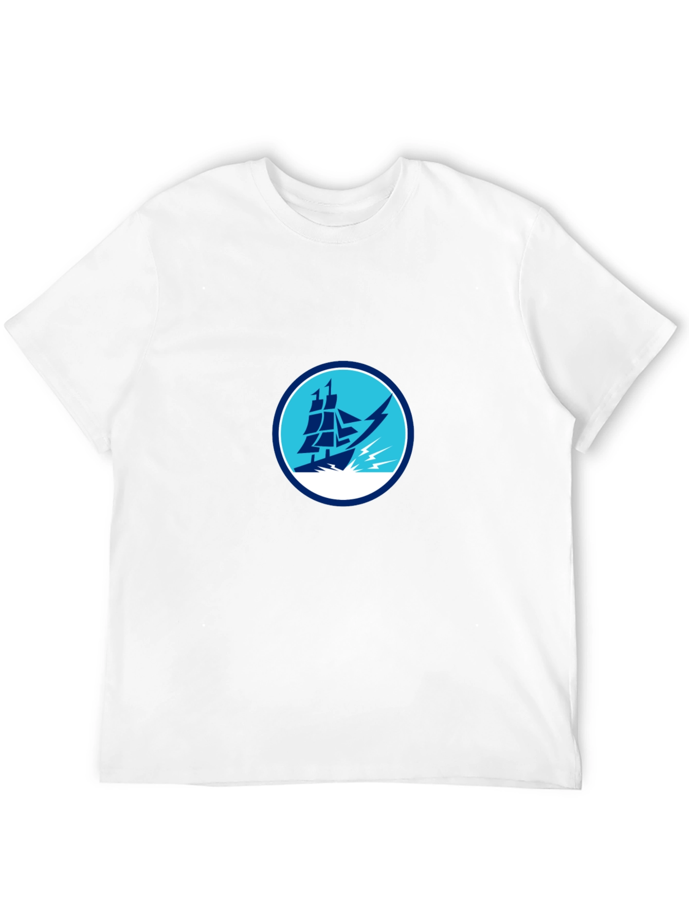Nautical Ship Graphic Black T-Shirt