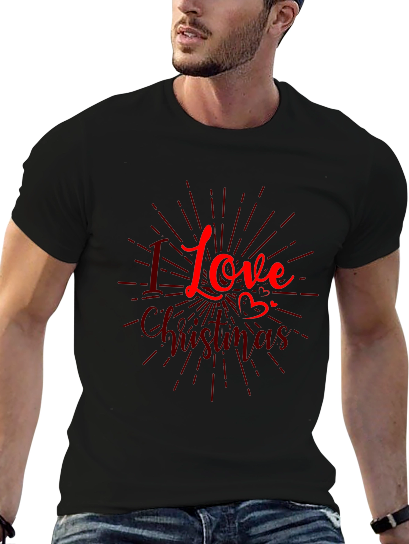 I Love Christmas Graphic Tee - Holiday Season Shirt