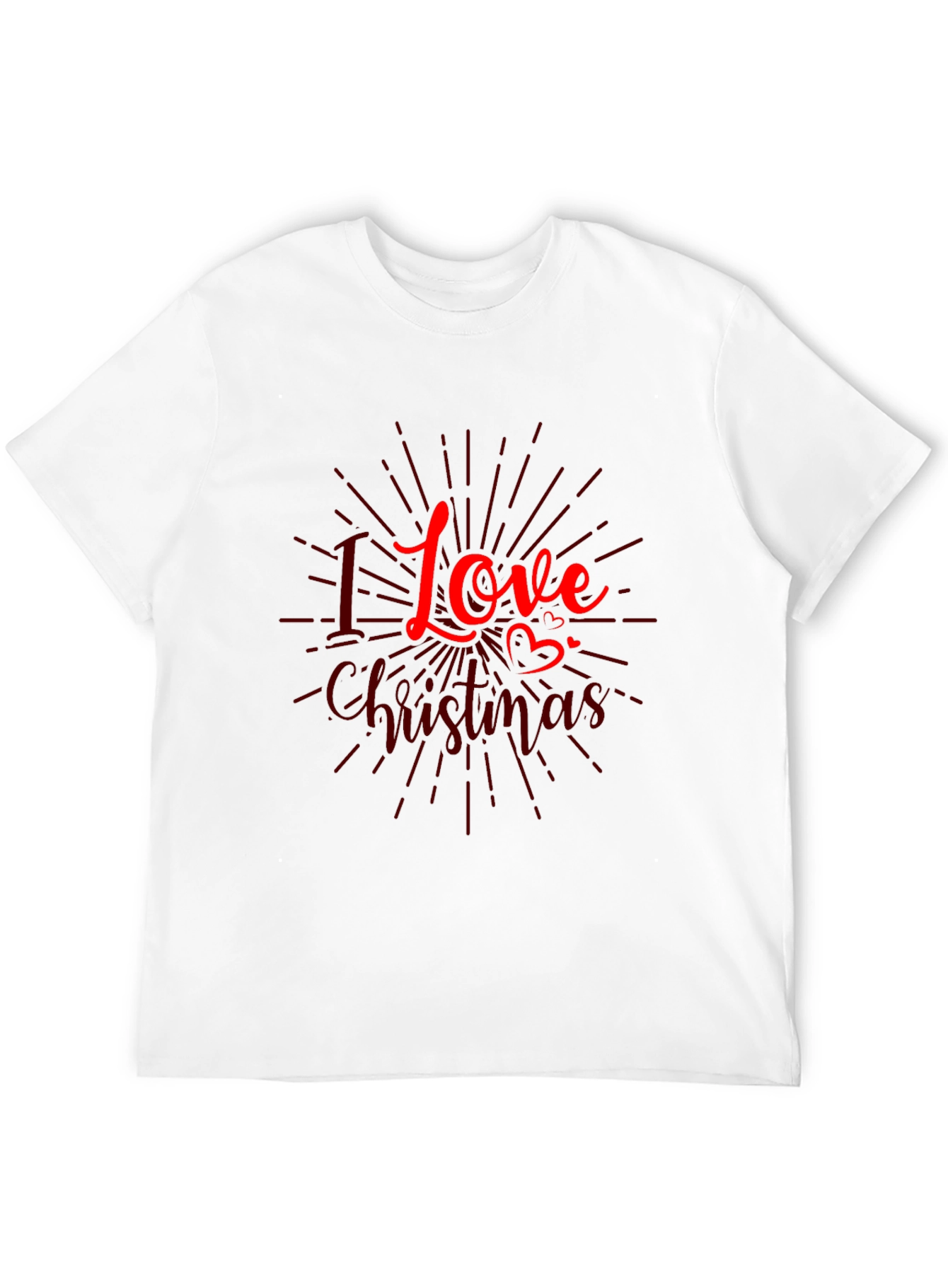 I Love Christmas Graphic Tee - Holiday Season Shirt