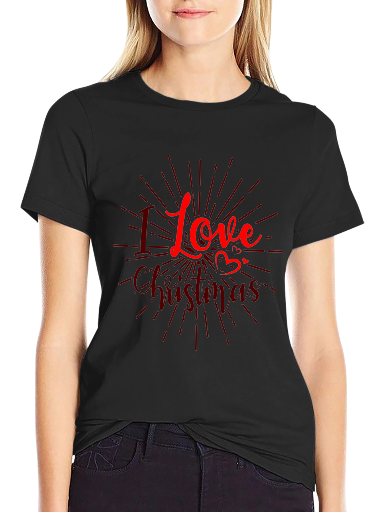 I Love Christmas Graphic Tee - Holiday Season Shirt