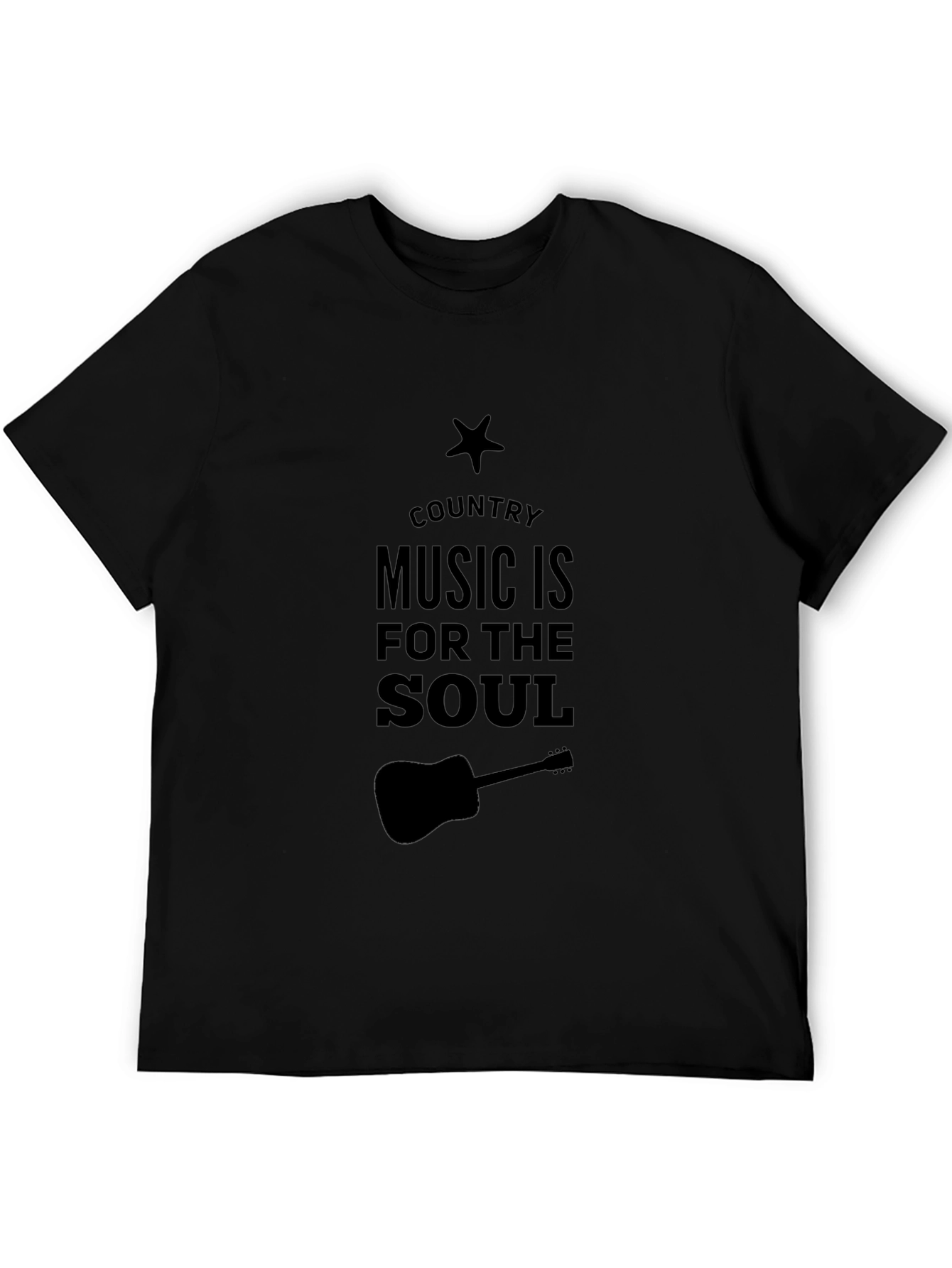 Country Music is for the Soul Black T-Shirt